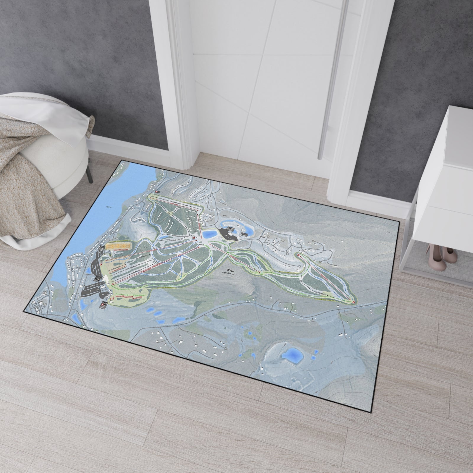 Wisp, Maryland Ski Resort Map Heavy Duty Floor Mat