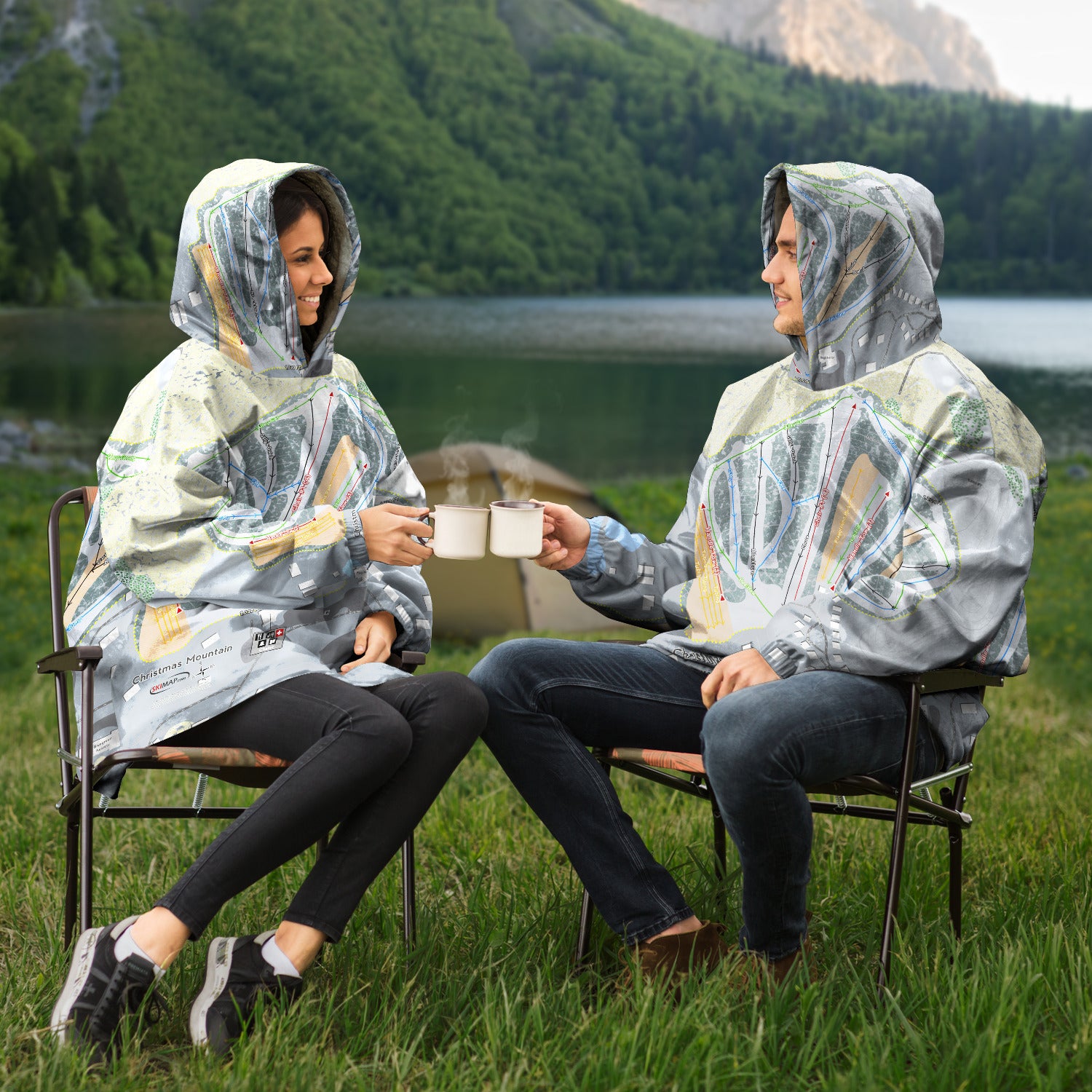 Christmas Mountain, Wisconsin Ski Trail Map - Snug Hoodie