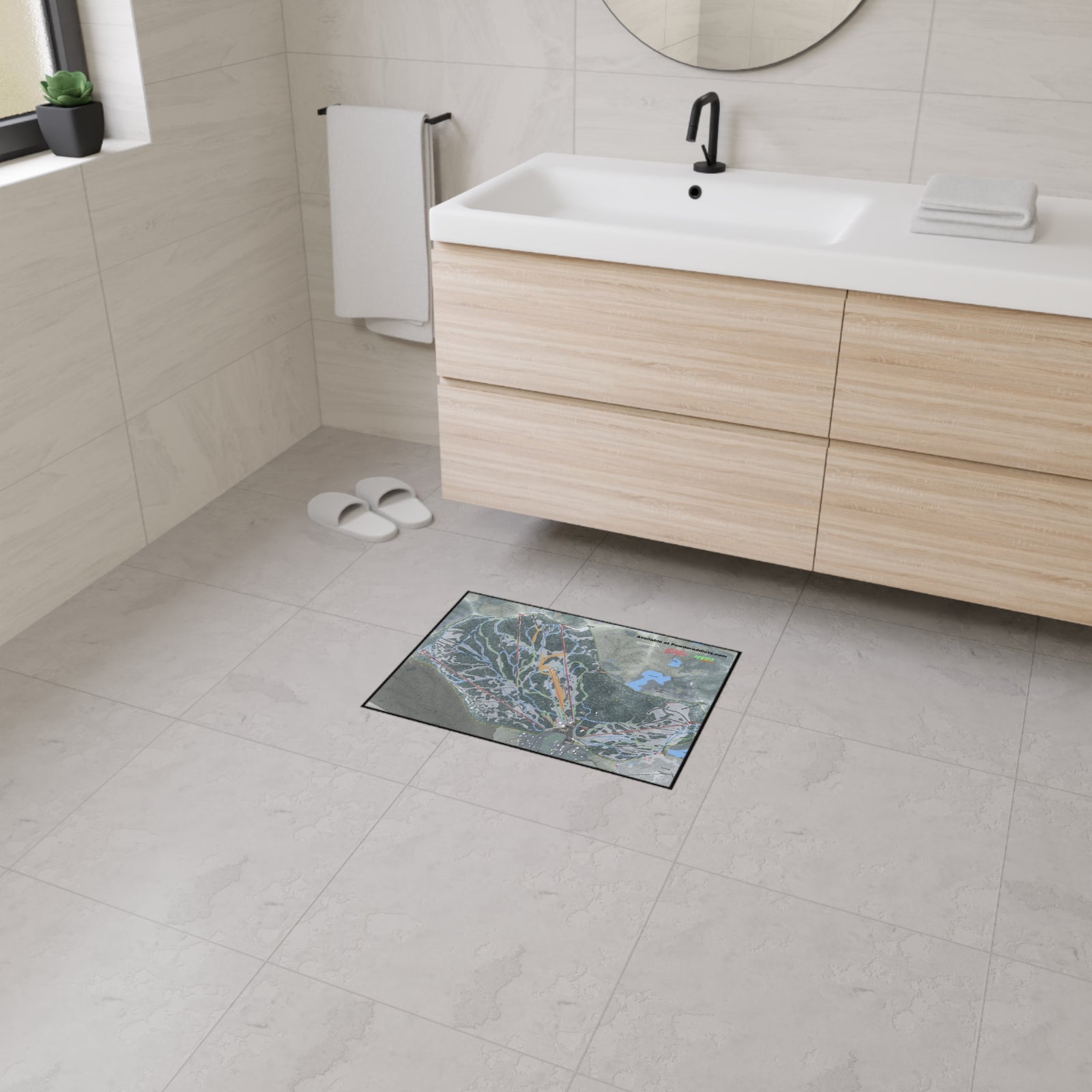 FISHER Brighton, Utah Ski Resort Map Heavy Duty Floor Mat