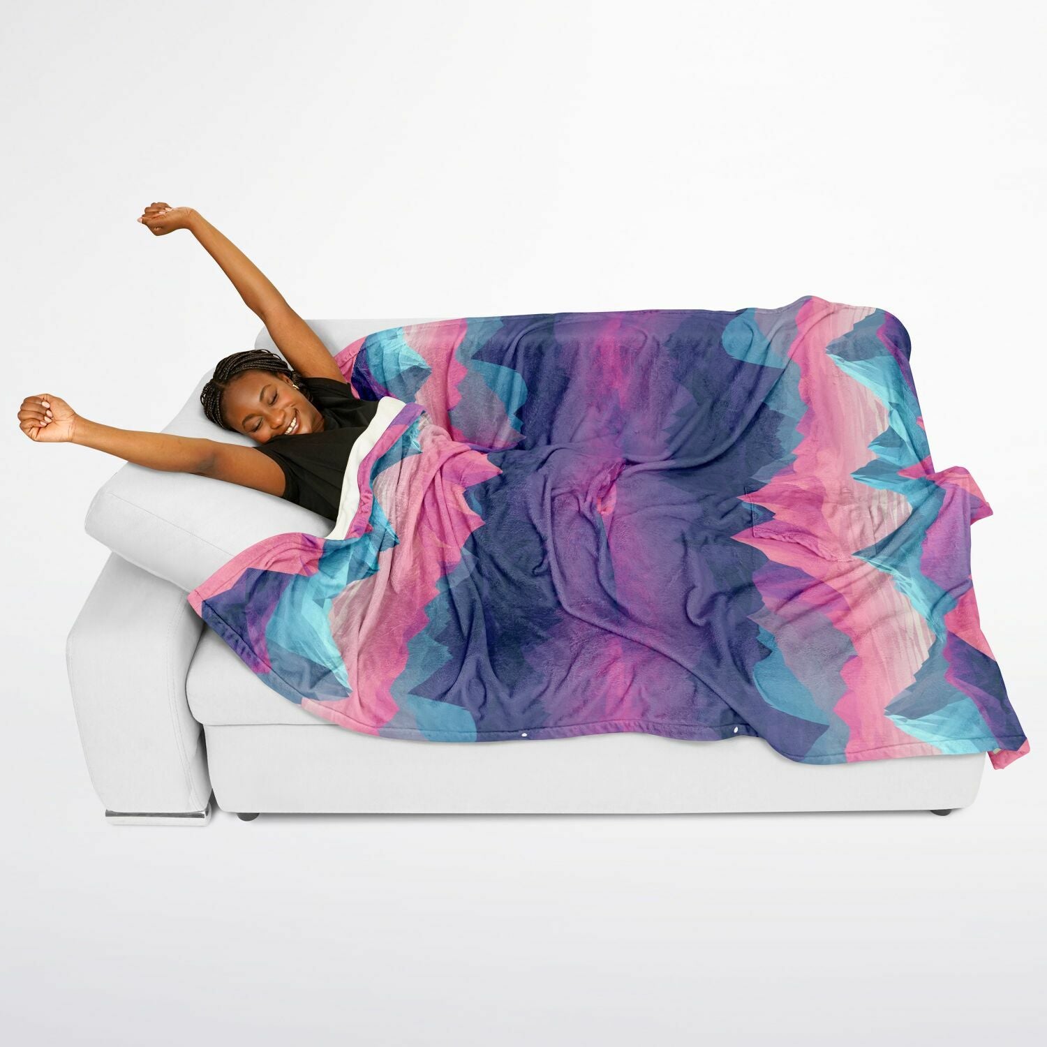 Towering Mountain, Flannel Blanket Poncho