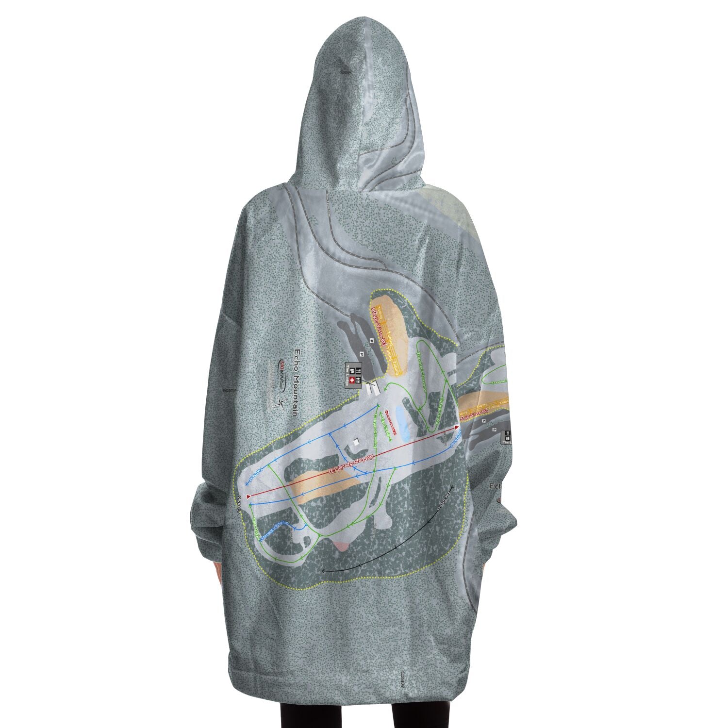 Echo Mountain, Colorado Ski Trail Map - Snug Hoodie