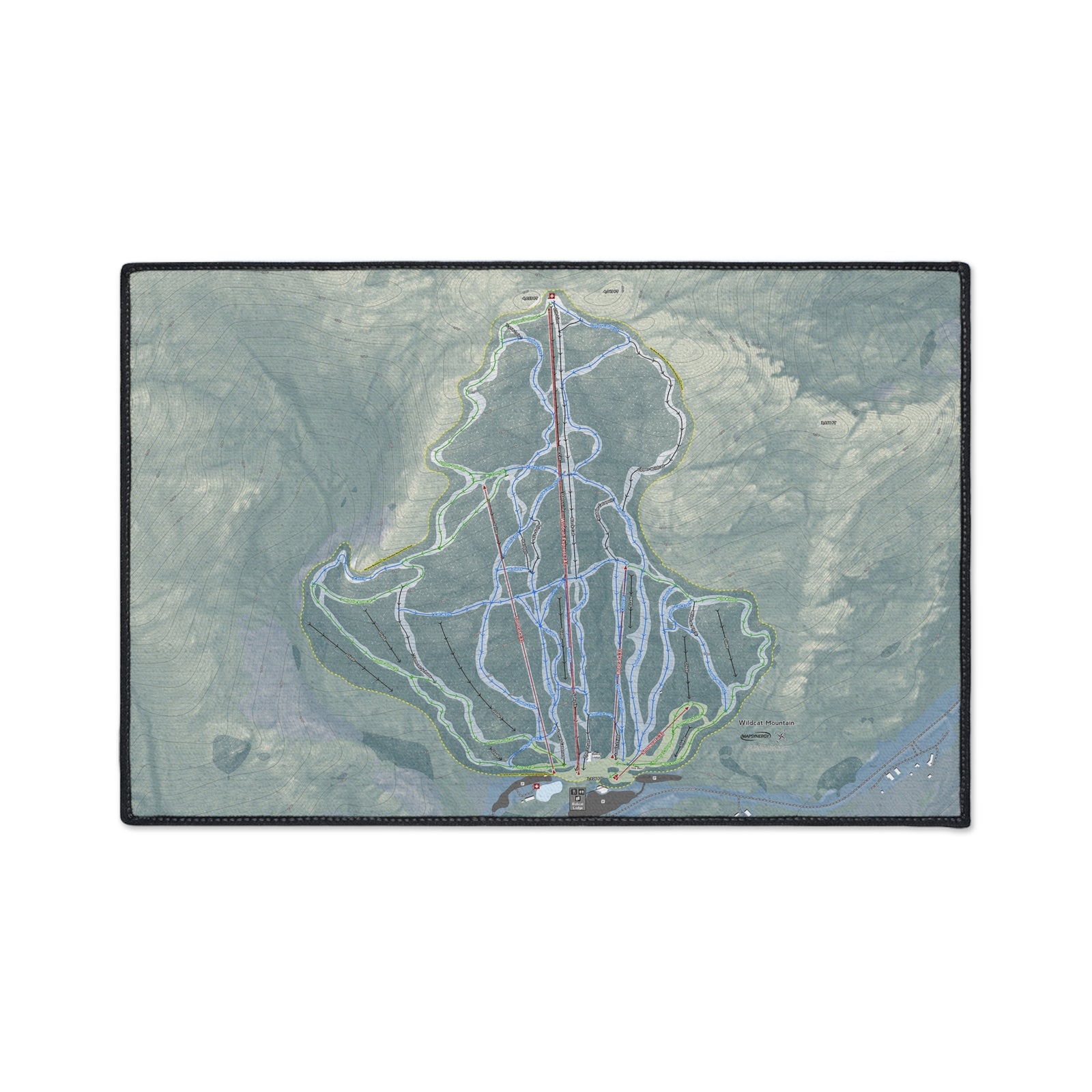 Wildcat Mountain, New Hampshire Ski Resort Map Heavy Duty Floor Mat