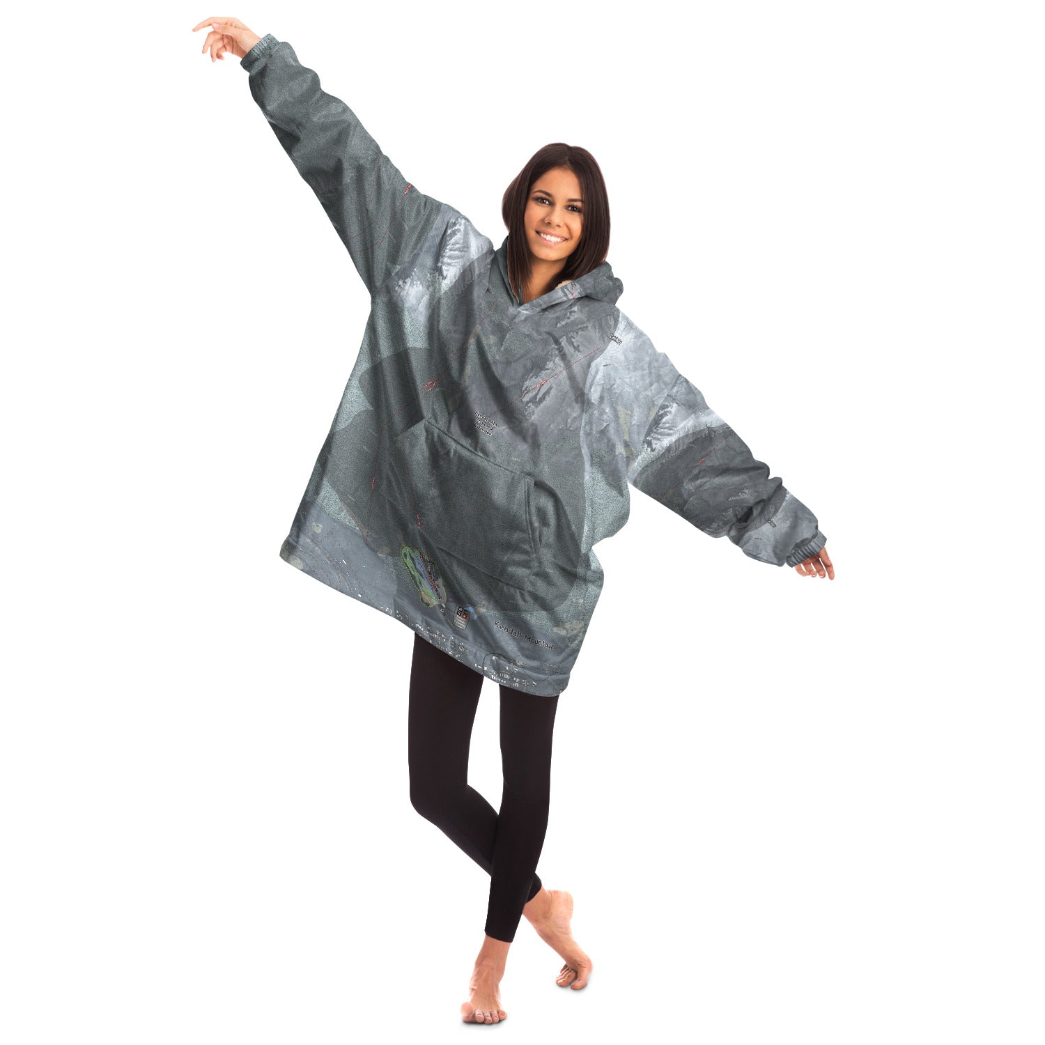 Kendall Mountain, Colorado Ski Trail Map - Snug Hoodie