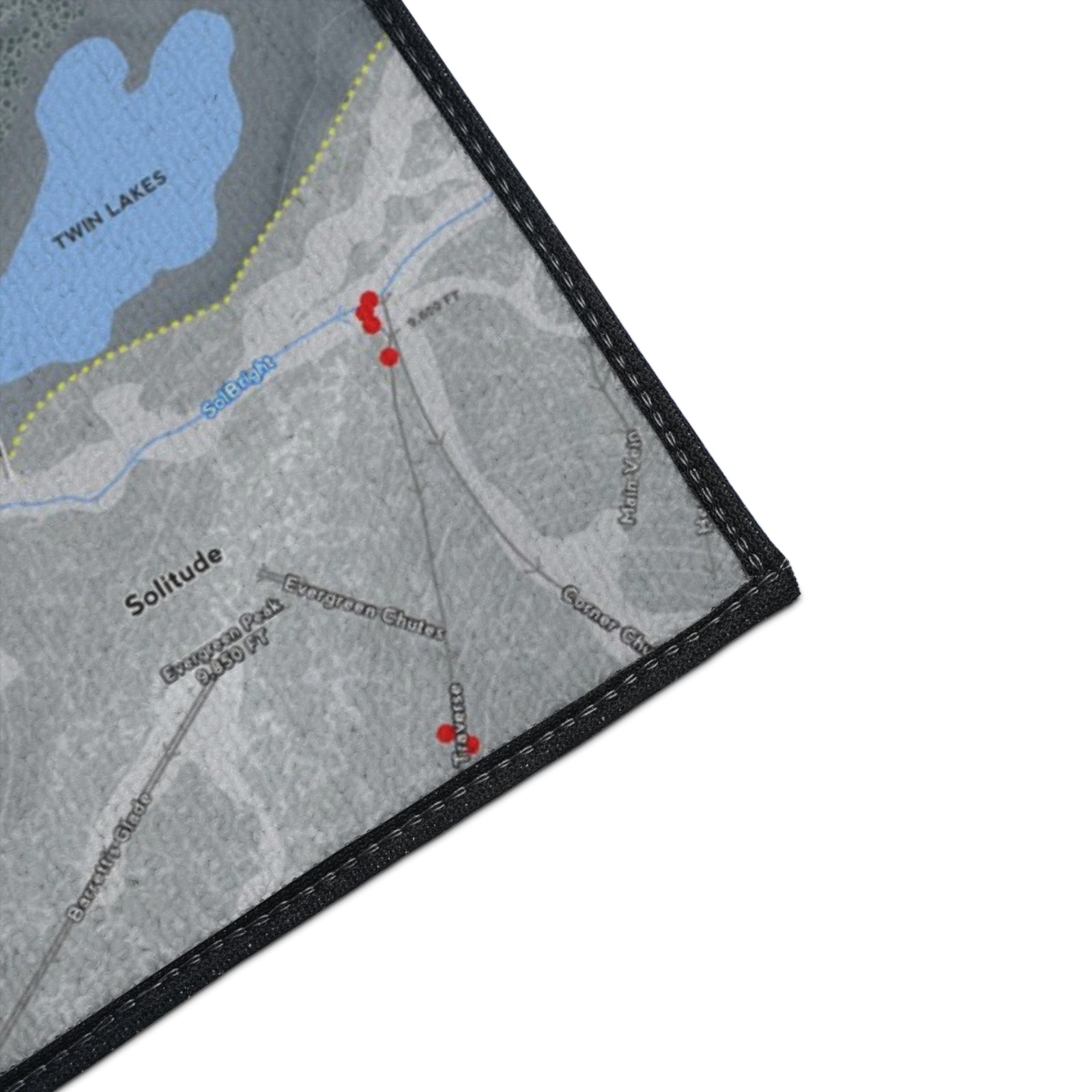 FISHER Brighton, Utah Ski Resort Map Heavy Duty Floor Mat
