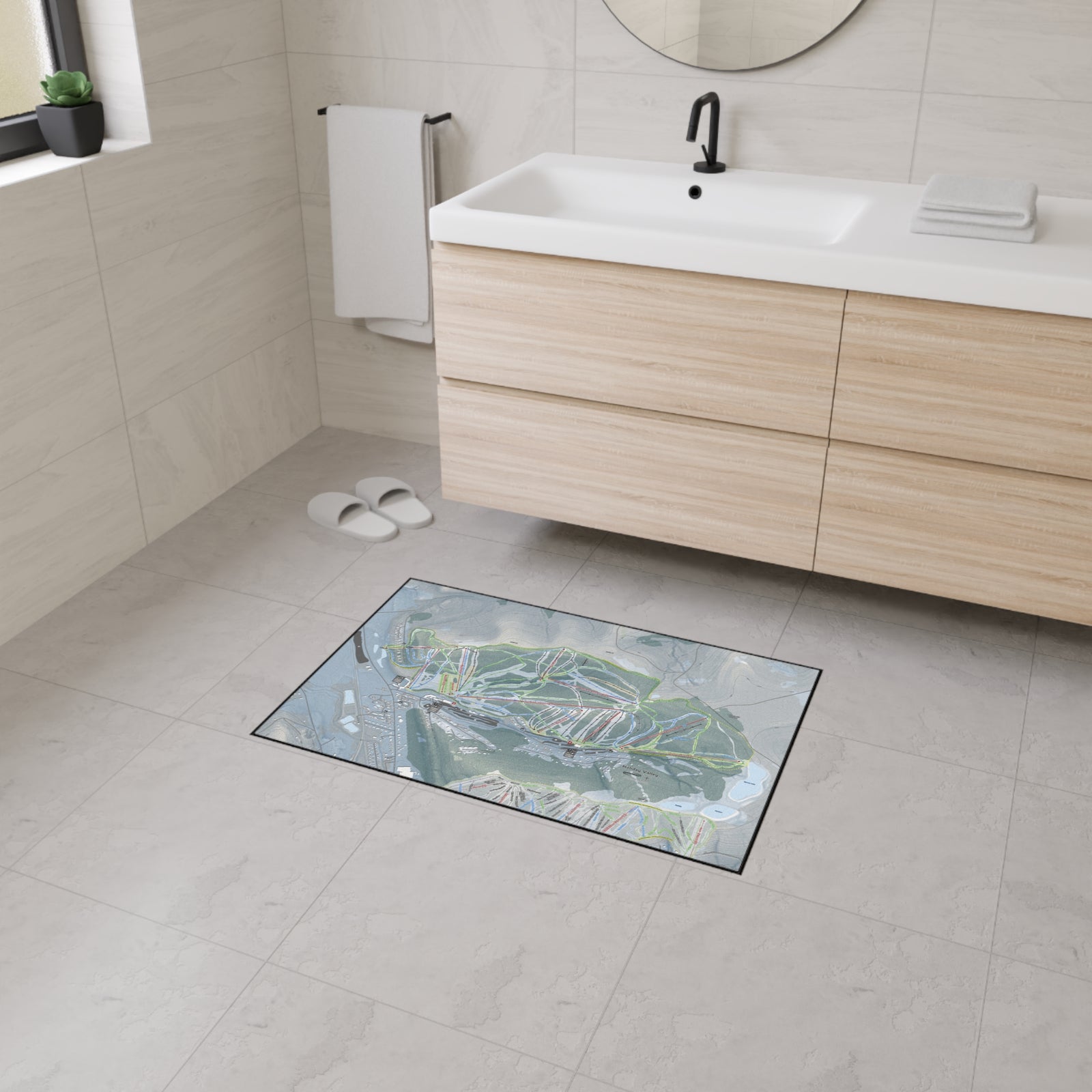 Holiday Valley, New York Ski Resort Map Heavy Duty Floor Mat