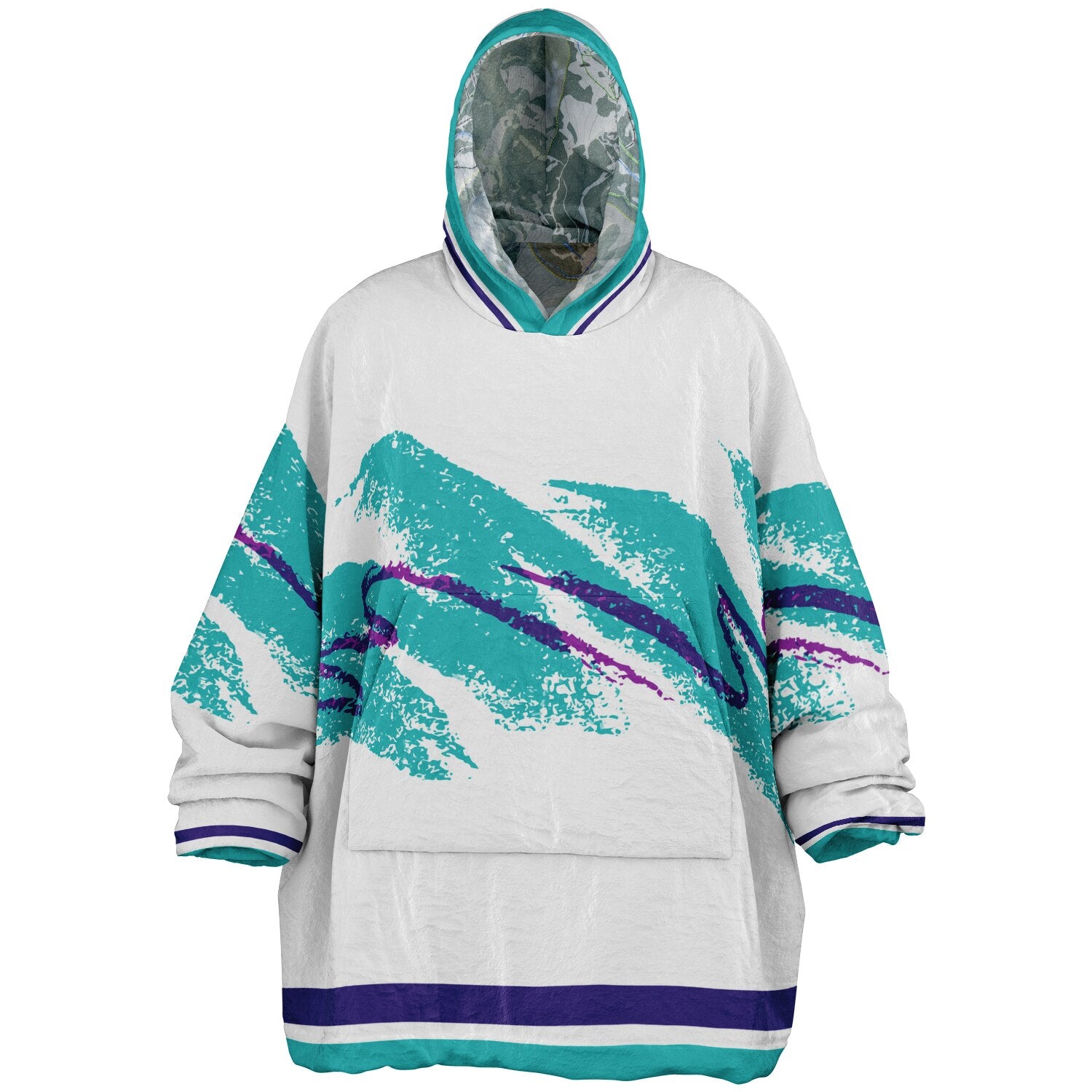 Powder Mountain, Utah Ski Resort Map Reversible Snug Hoodie