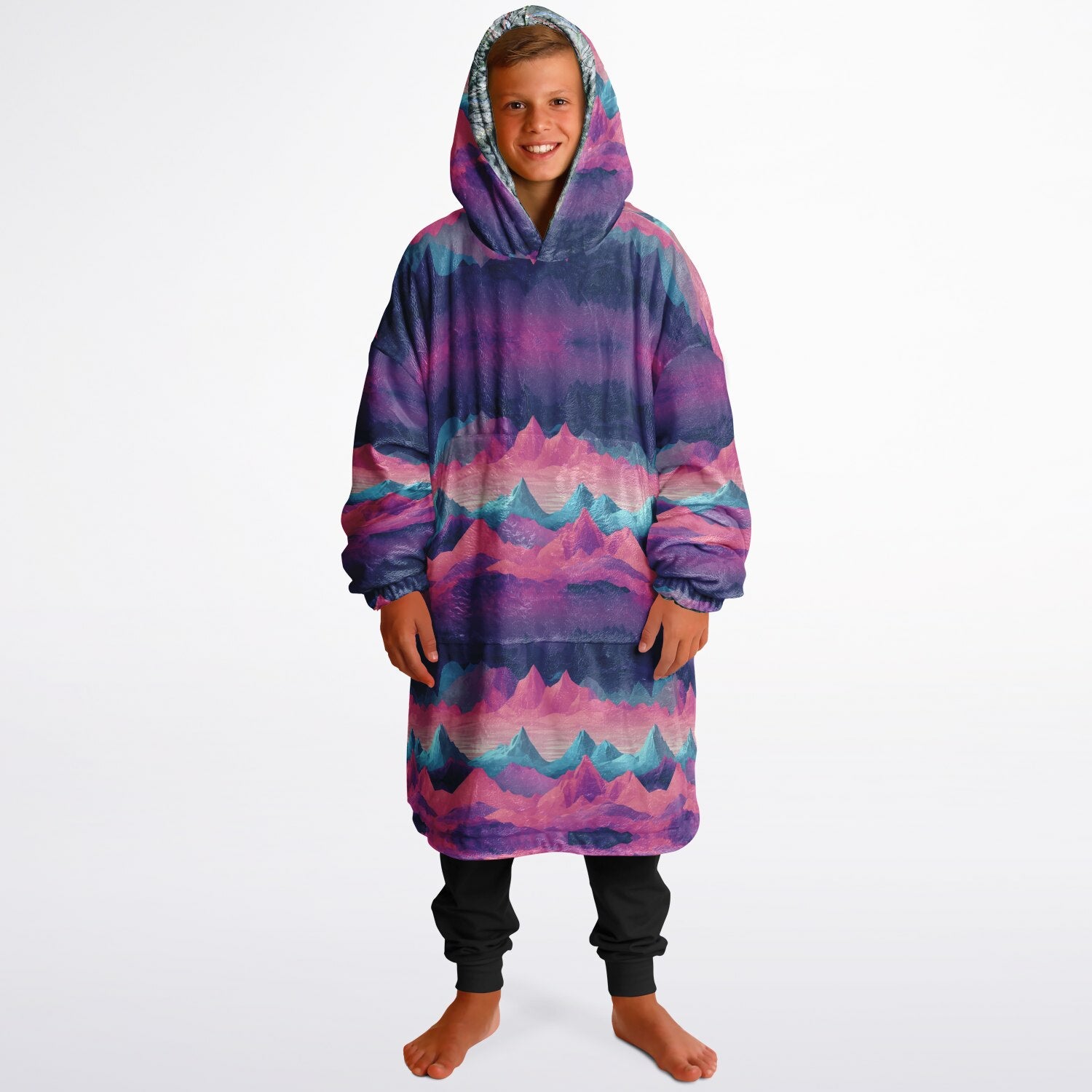 Powder Mountain, Utah Ski Resort Map Youth Reversible Snug Hoodie