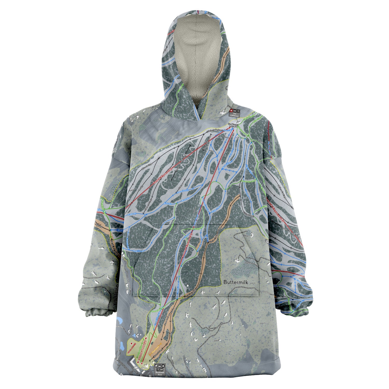 Buttermilk, Colorado Ski Trail Map - Snug Hoodie