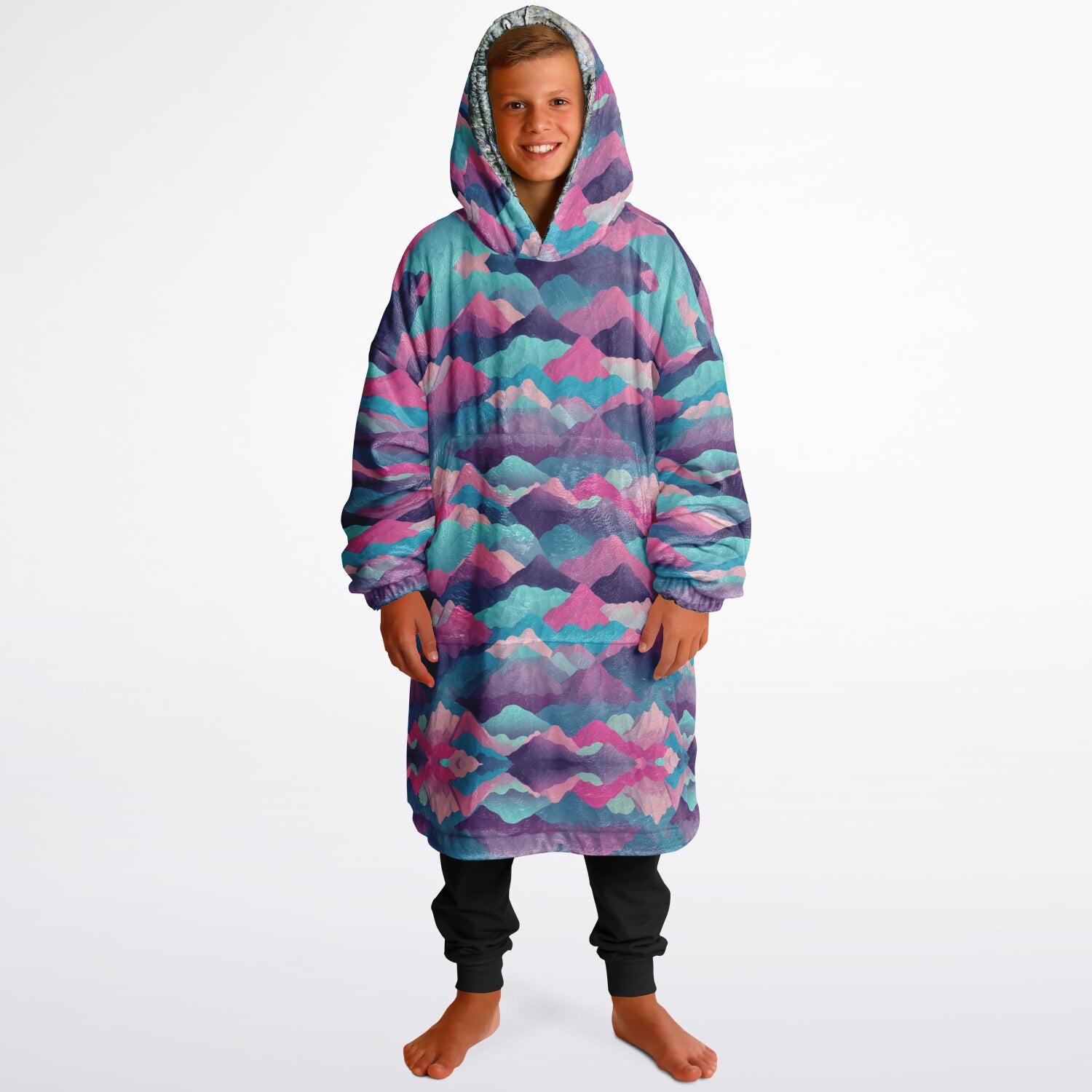 Powder Mountain, Utah Ski Resort Map Youth Reversible Snug Hoodie