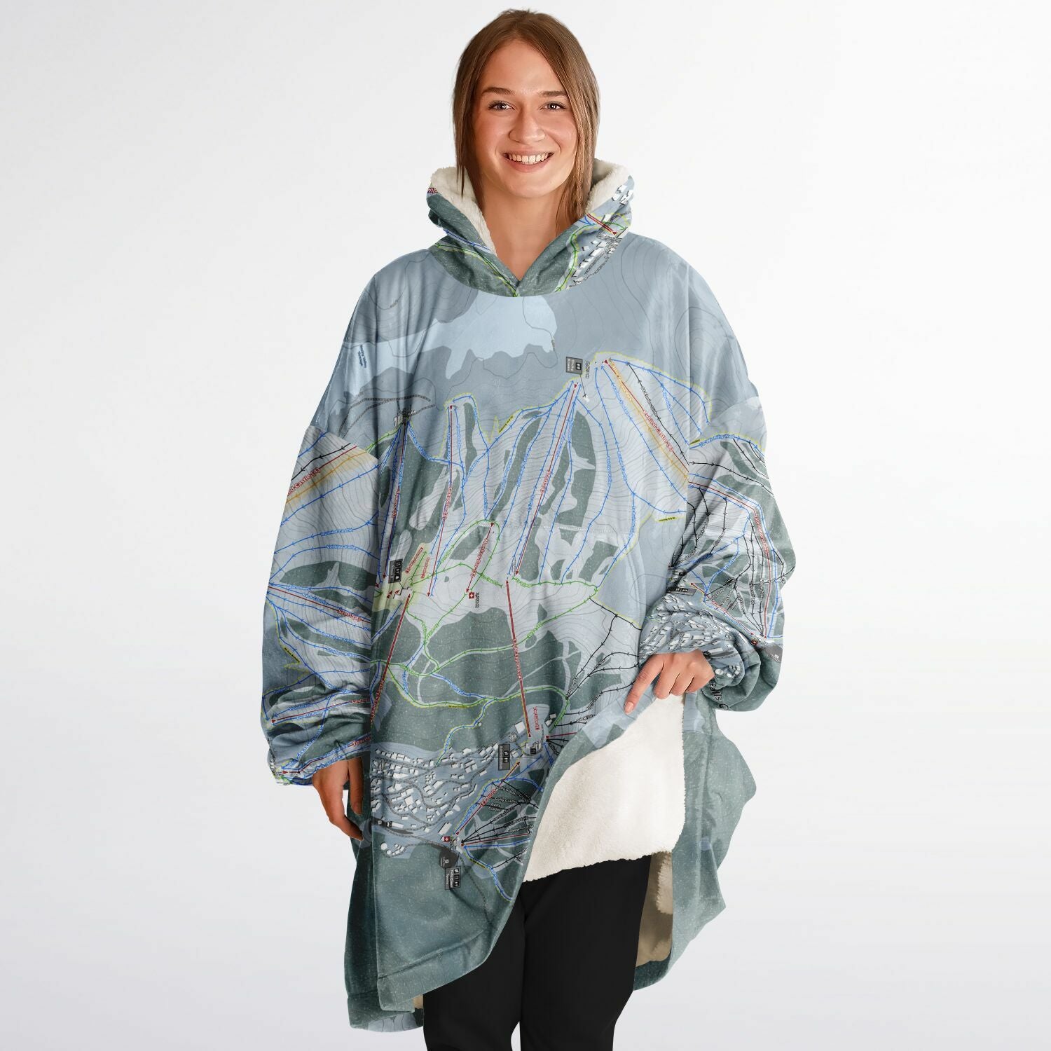 Falls Creek, Australia Ski Trail Map - Snug Hoodie