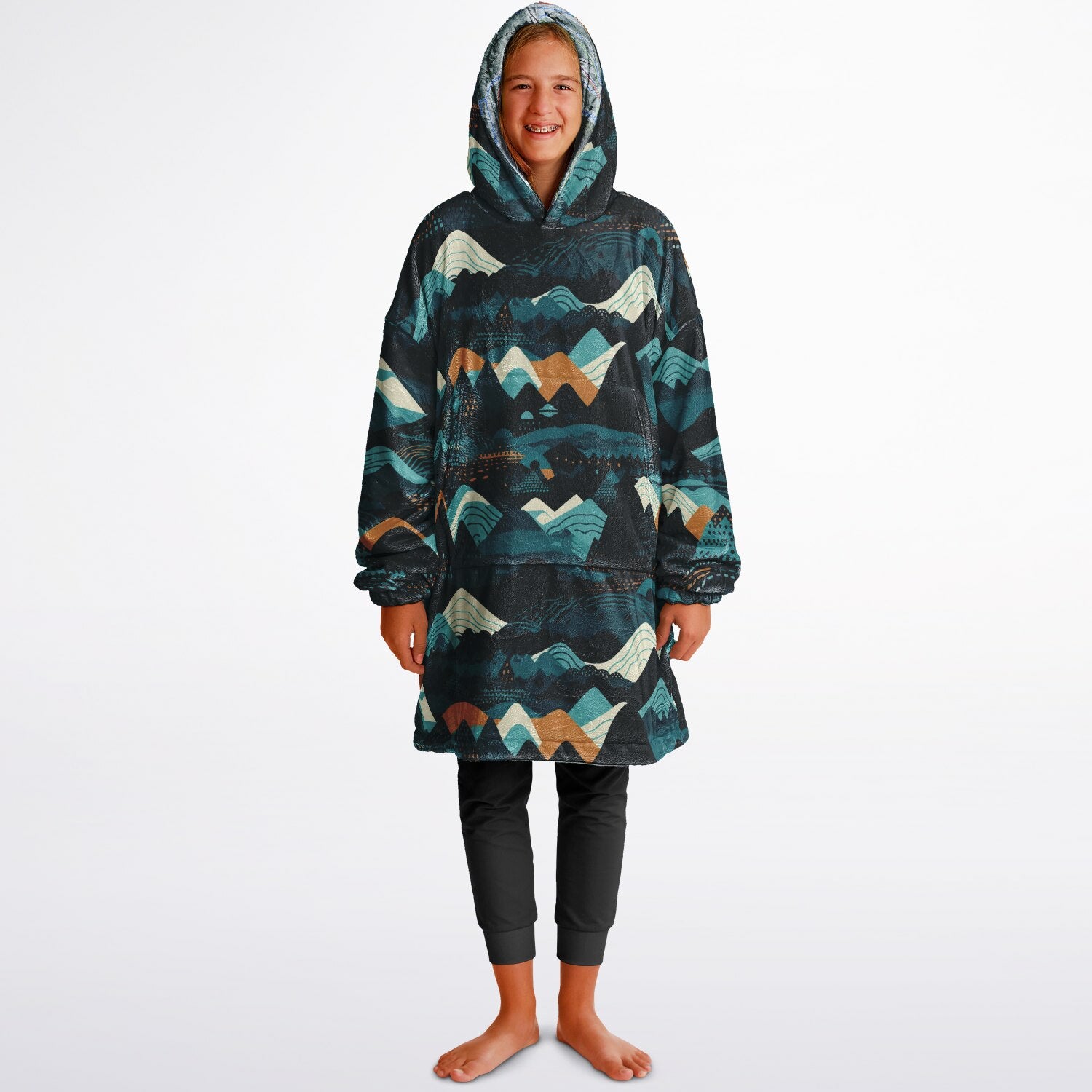 Waterville Valley, New Hampshire Ski Resort Map Reversible Snug Hoodie