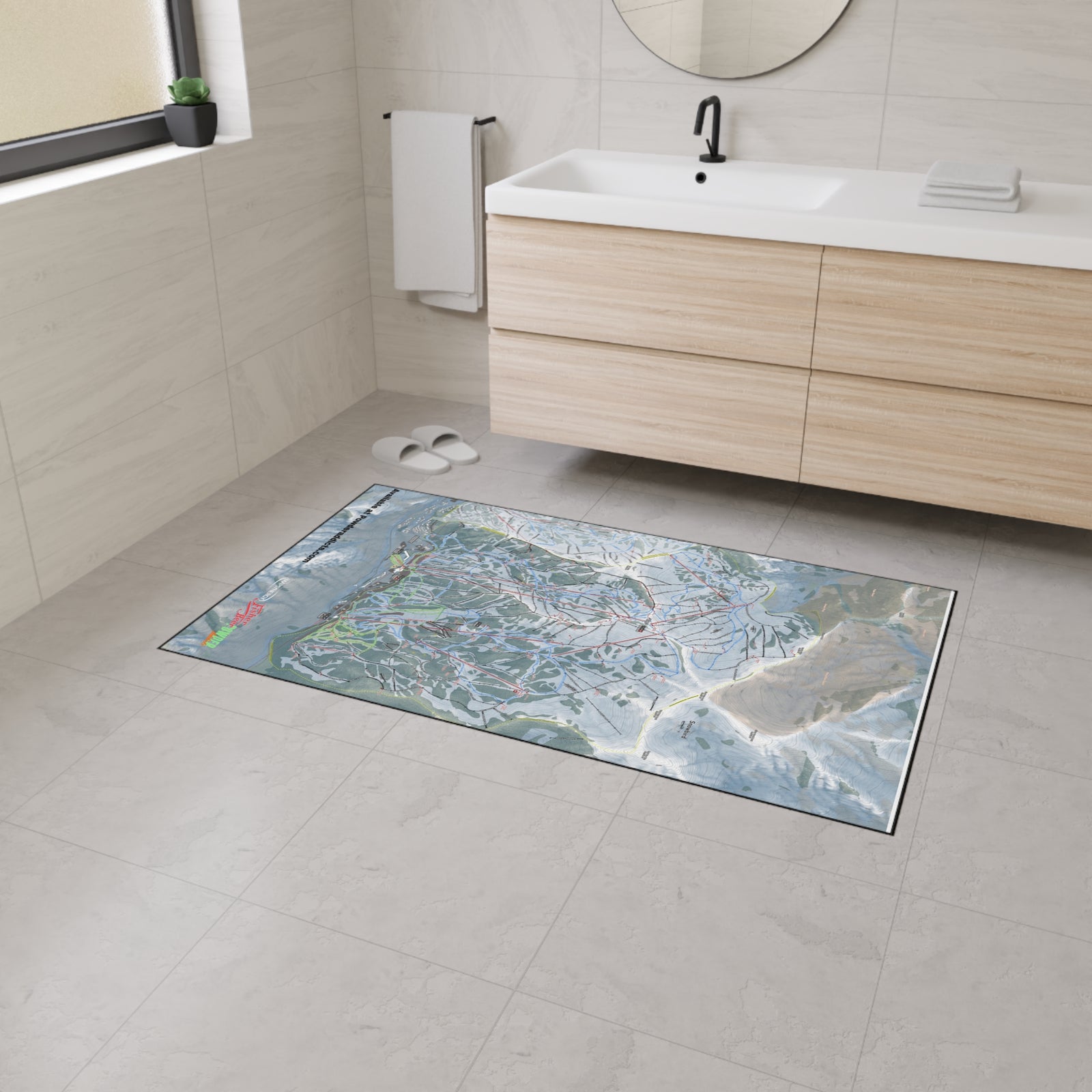 FISHER Snowbird, Utah Ski Resort Map Heavy Duty Floor Mat