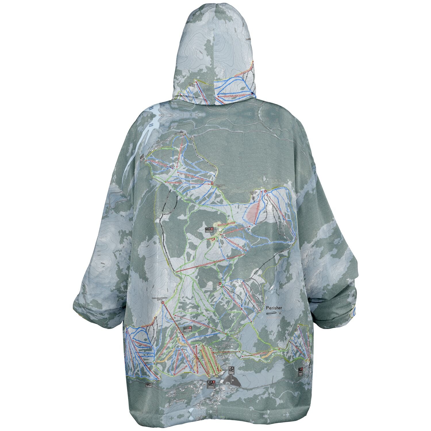Perisher, Australia Ski Trail Map - Snug Hoodie