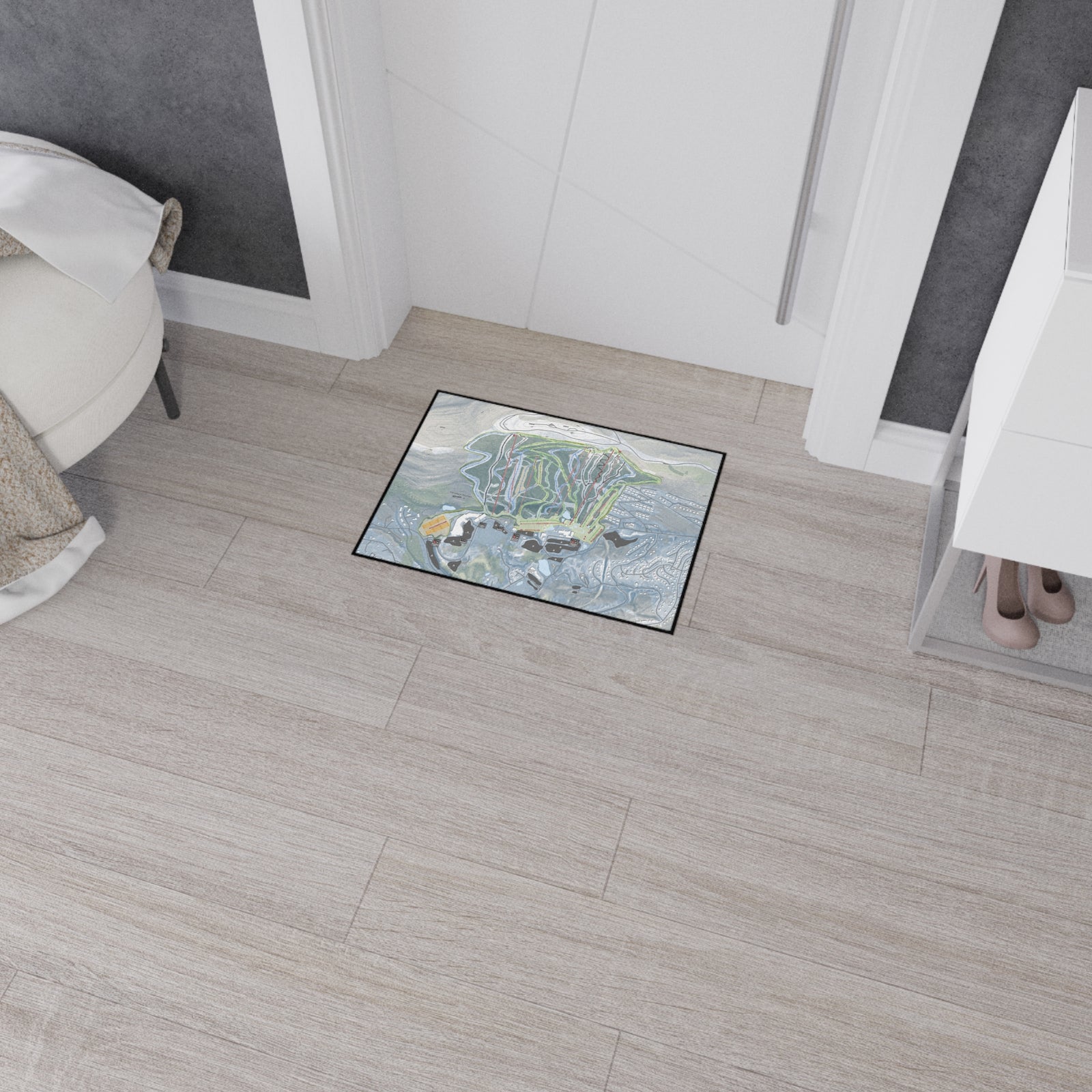 Camelback Mountain, Pennsylvania Ski Resort Map Heavy Duty Floor Mat