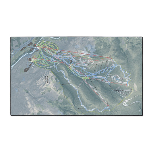 Whiteface Mountain, New York Ski Resort Map Heavy Duty Floor Mat
