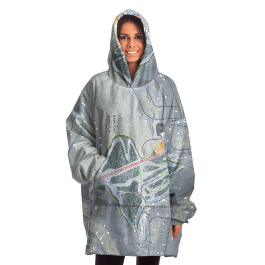Eagle Rock, Pennsylvania Ski Trail Map Snug Hoodie - Powderaddicts