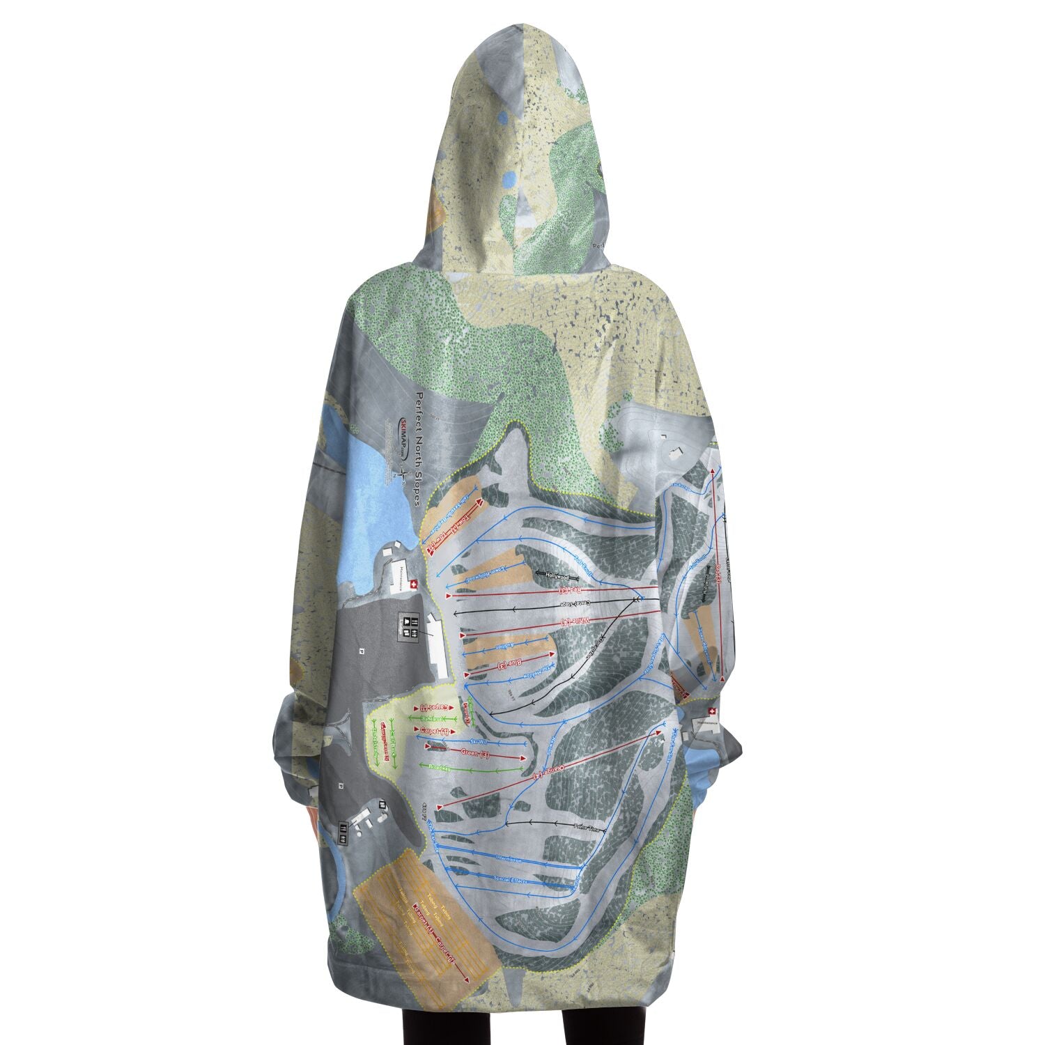 Perfect North Slopes, Indiana Ski Trail Map - Snug Hoodie