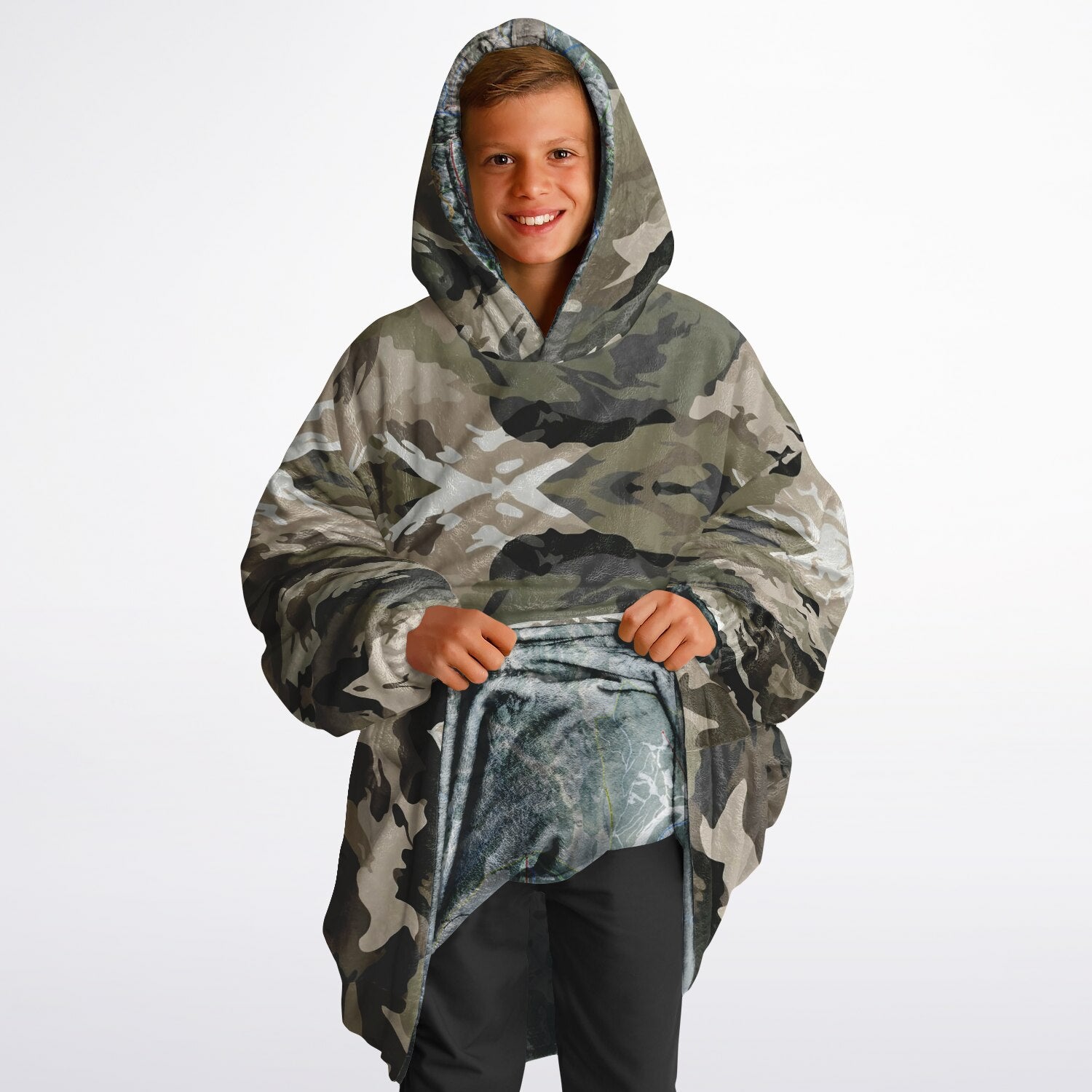 Powder Mountain, Utah Ski Resort Map Reversible Snug Hoodie