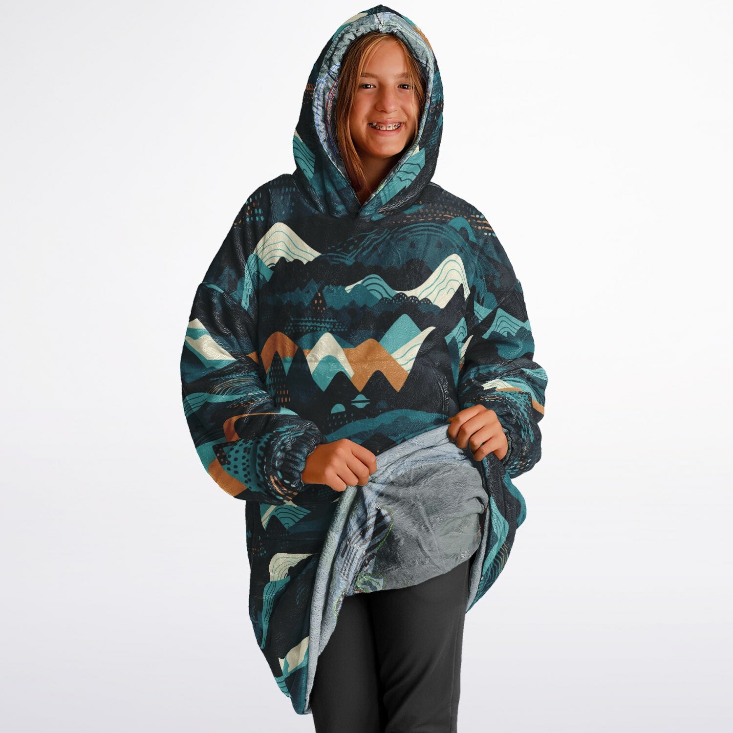 Waterville Valley, New Hampshire Ski Resort Map Reversible Snug Hoodie