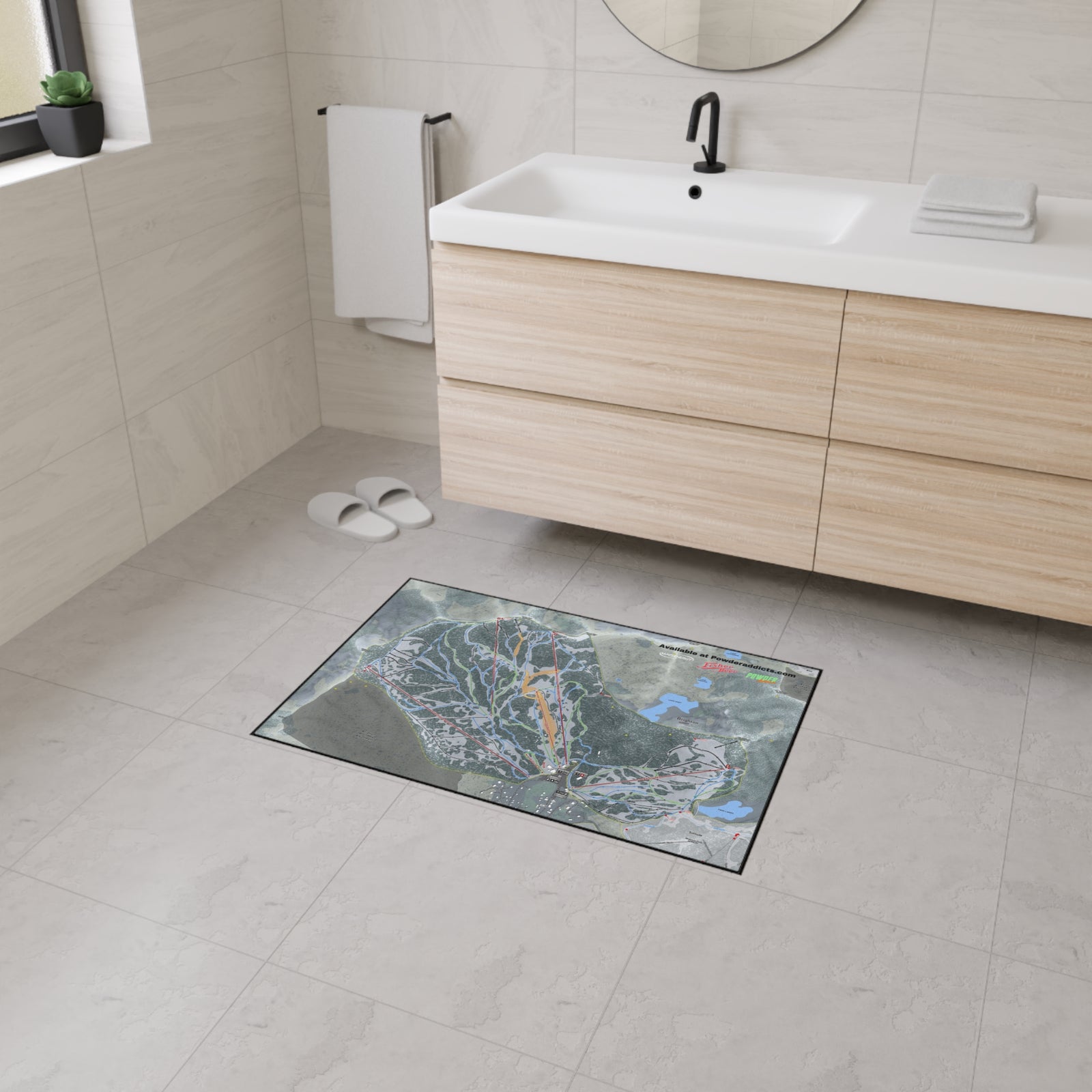 FISHER Snowbasin, Utah Ski Resort Map Heavy Duty Floor Mat