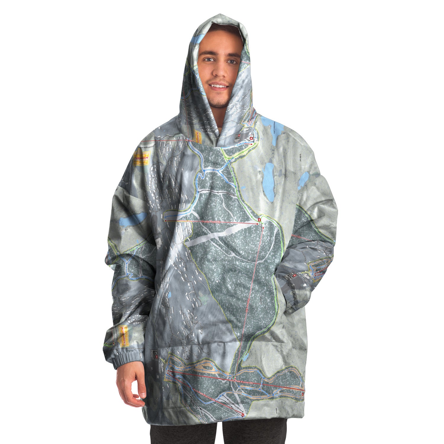 Mountain Creek, New Jersey Ski Trail Map - Snug Hoodie