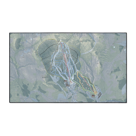 Burke Mountain, Vermont Ski Resort Map Heavy Duty Floor Mat