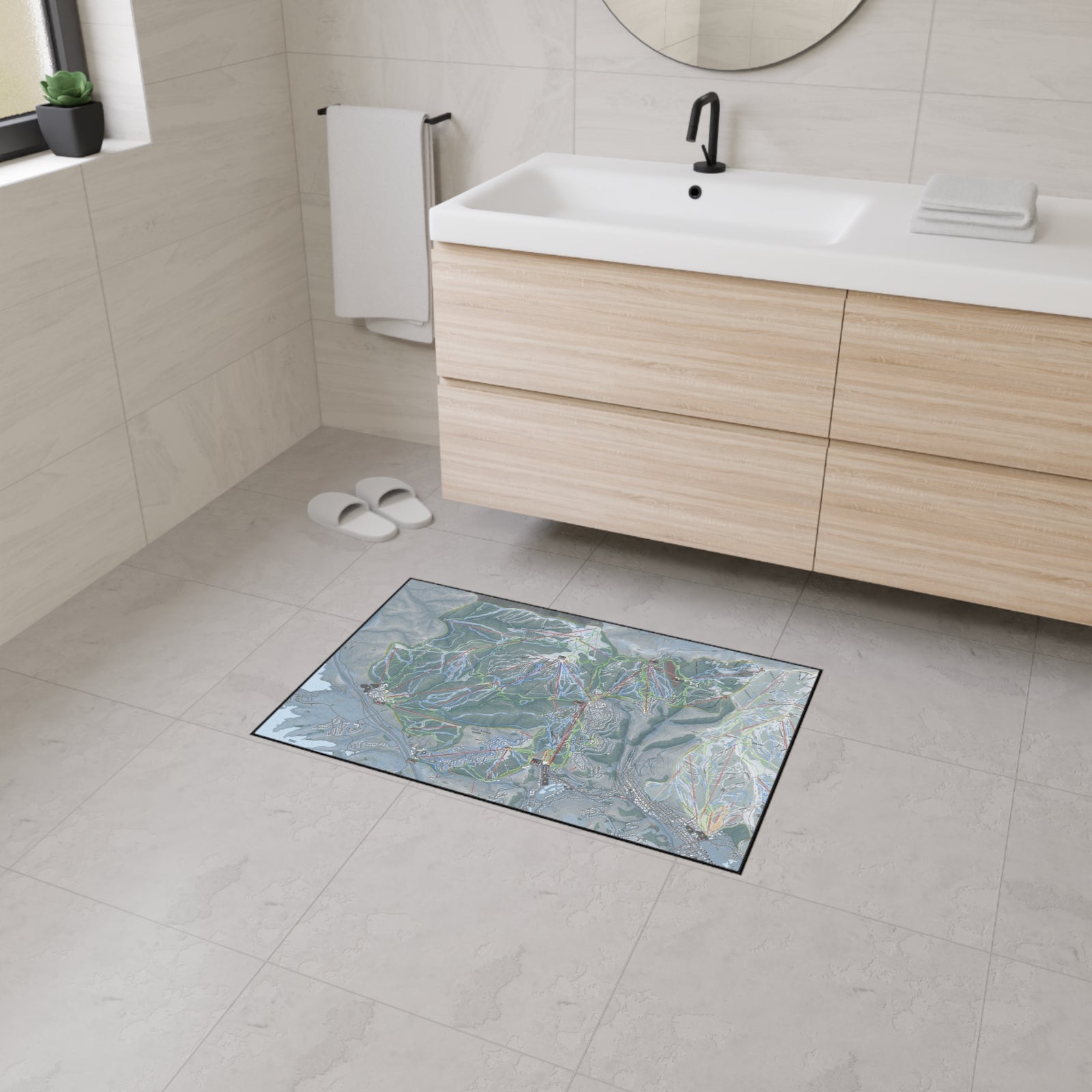 Deer Valley, Utah Ski Resort Map Heavy Duty Floor Mat