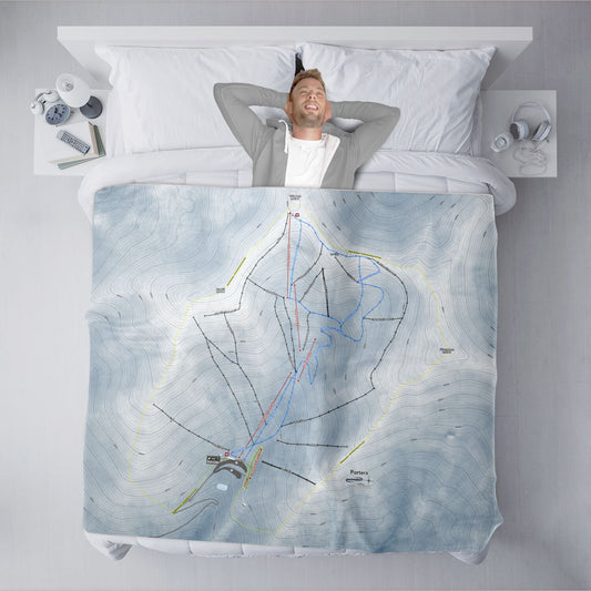 Porters, New Zealand Ski Resort Map XL Blanket