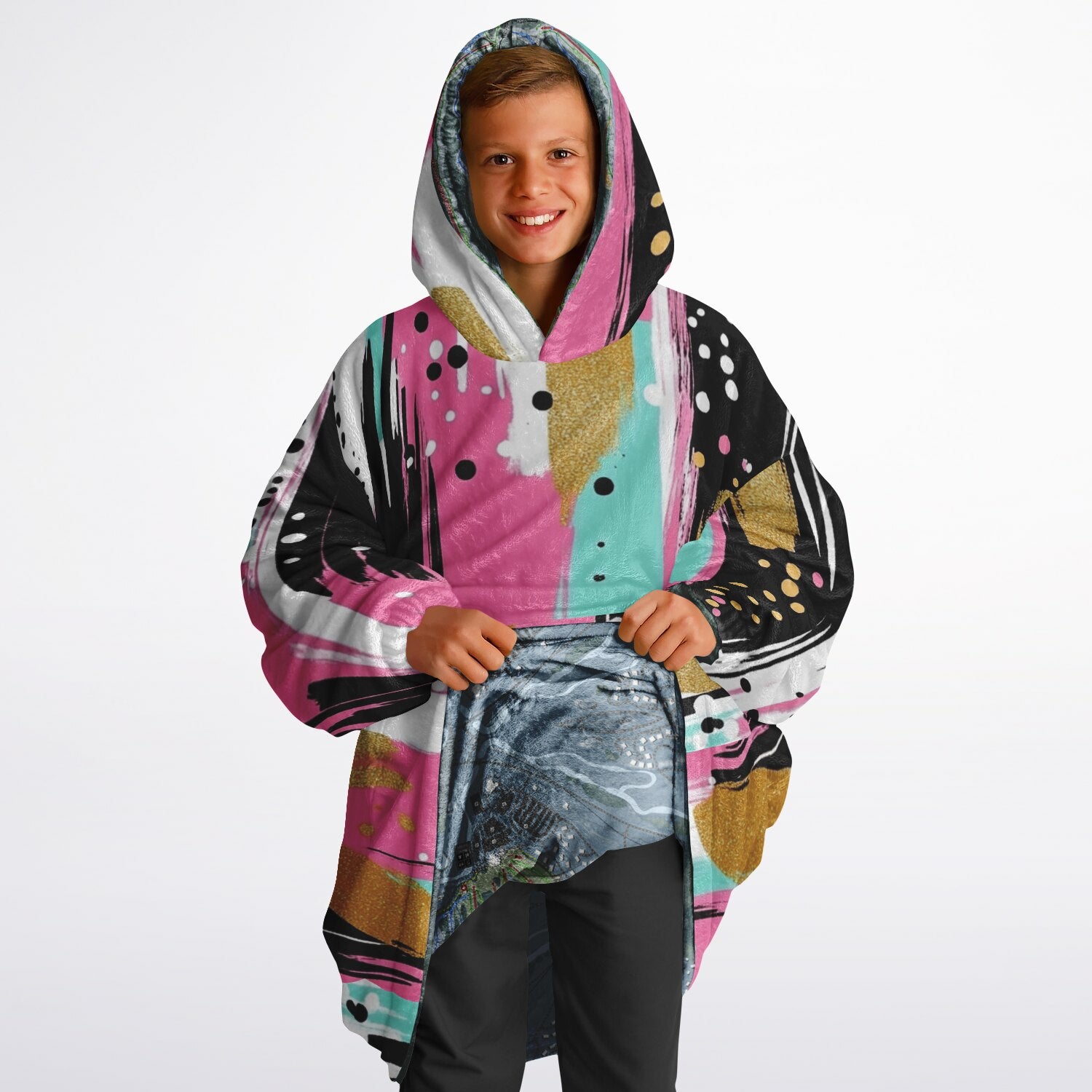 Bretton Woods, New Hampshire Ski Resort Map Reversible Snug Hoodie