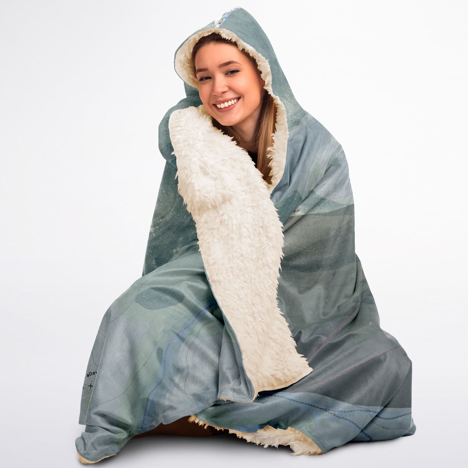 Waterville Valley, New Hampshire Ski Trail Map - Adult Hooded Blanket - Powderaddicts