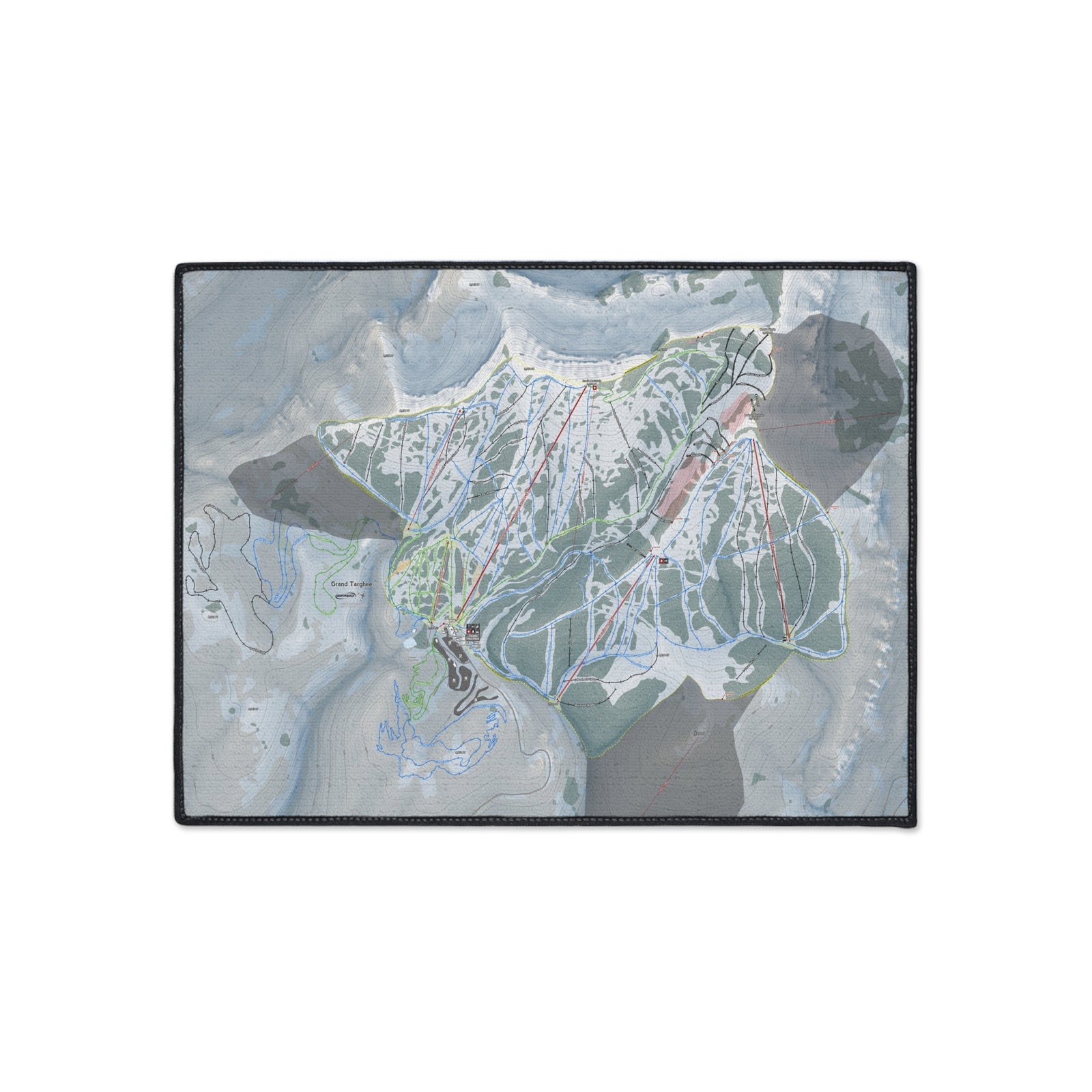 Grand Targhee, Wyoming Ski Resort Map Heavy Duty Floor Mat
