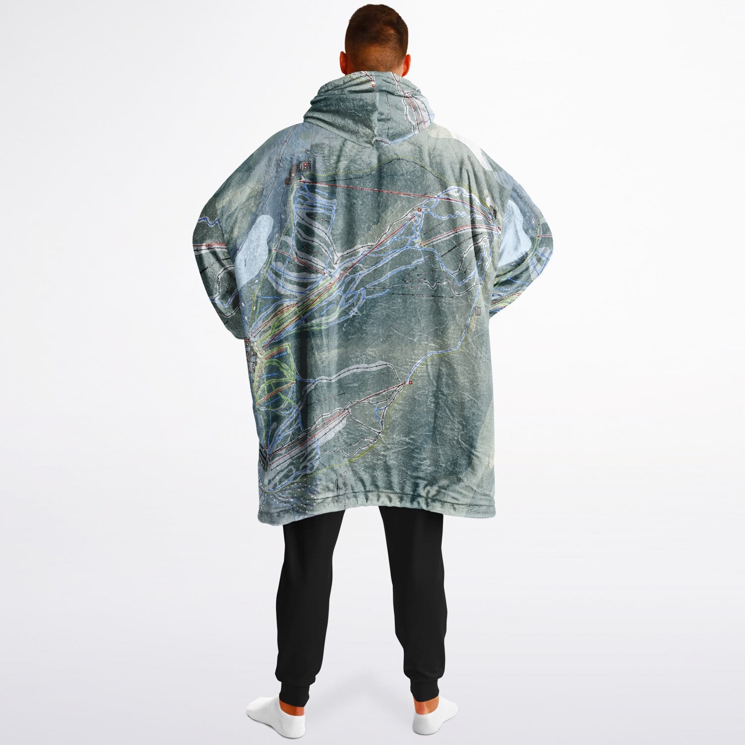 Cannon Mountain, New Hampshire Ski Resort Map Reversible Snug Hoodie