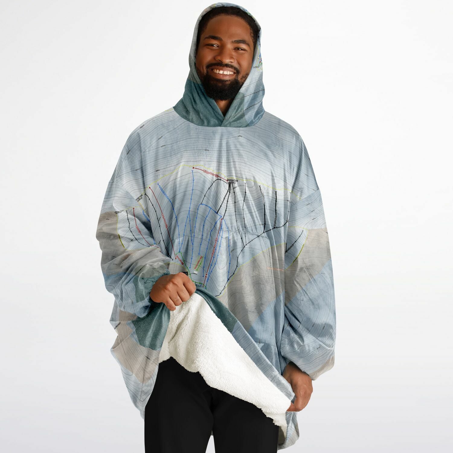 Broken River, New Zealand Ski Trail Map - Snug Hoodie