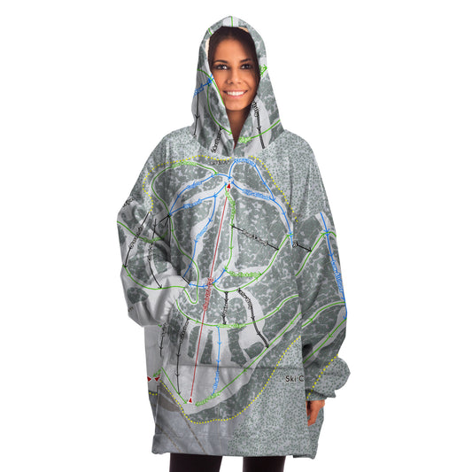 Ski Cloudcroft, New Mexico Ski Trail Map - Snug Hoodie