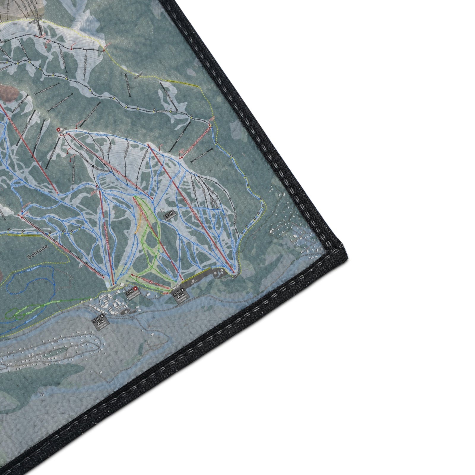 FISHER Big Cottonwood Canyon, Utah Ski Resort Map Heavy Duty Floor Mat