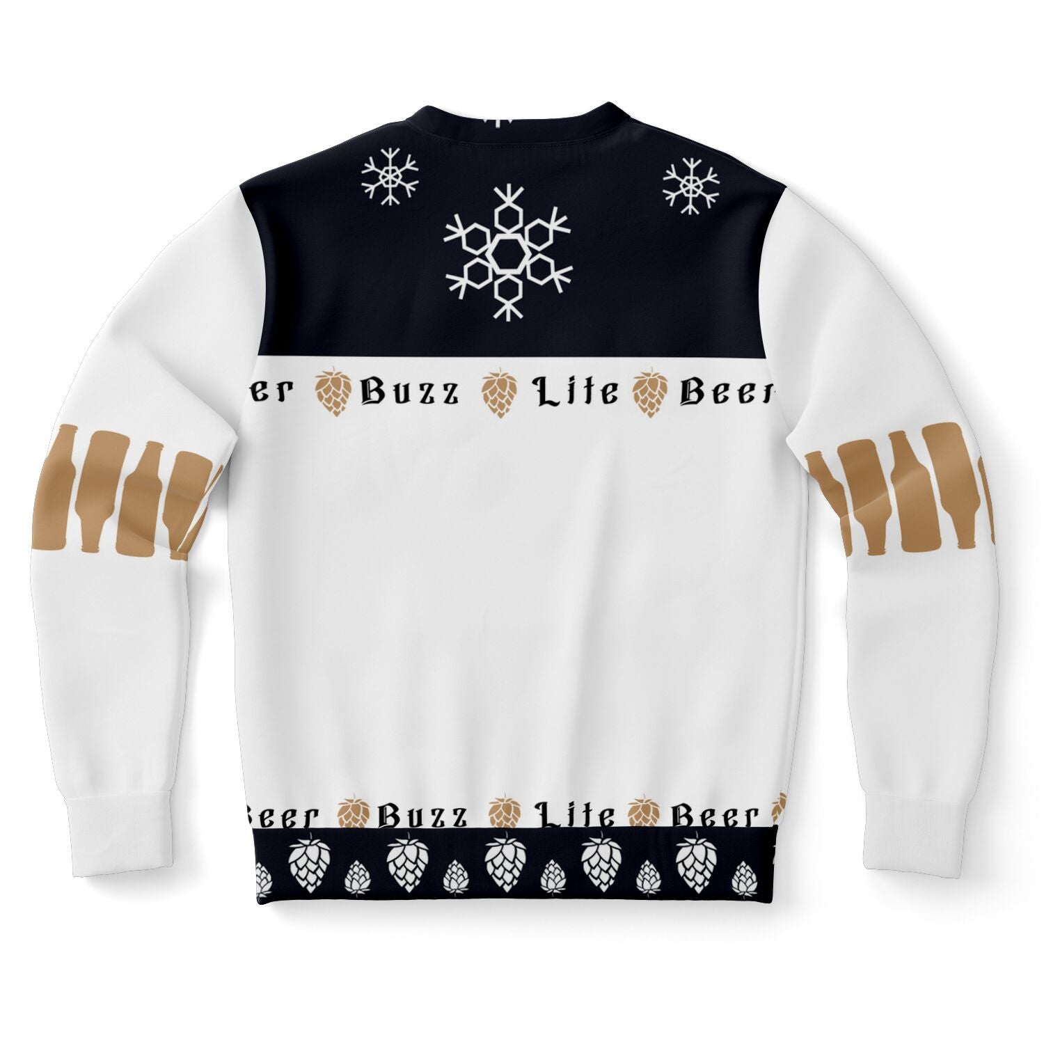 Buzz Lite Beer Ugly Christmas Sweater for Skiers - Fashion Sweatshirt