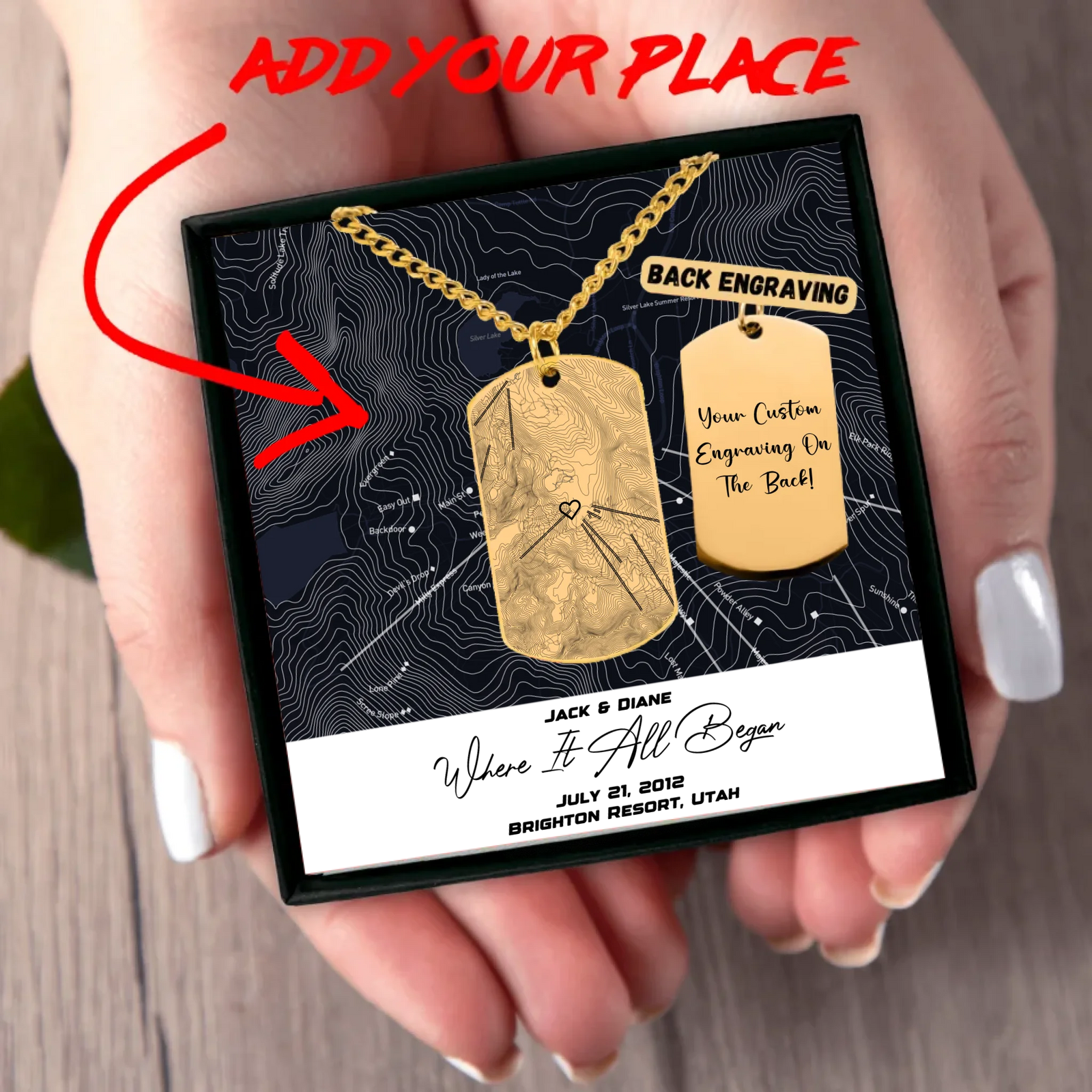 Dog Tag Necklace Mask for Mockups with Back Engraving2