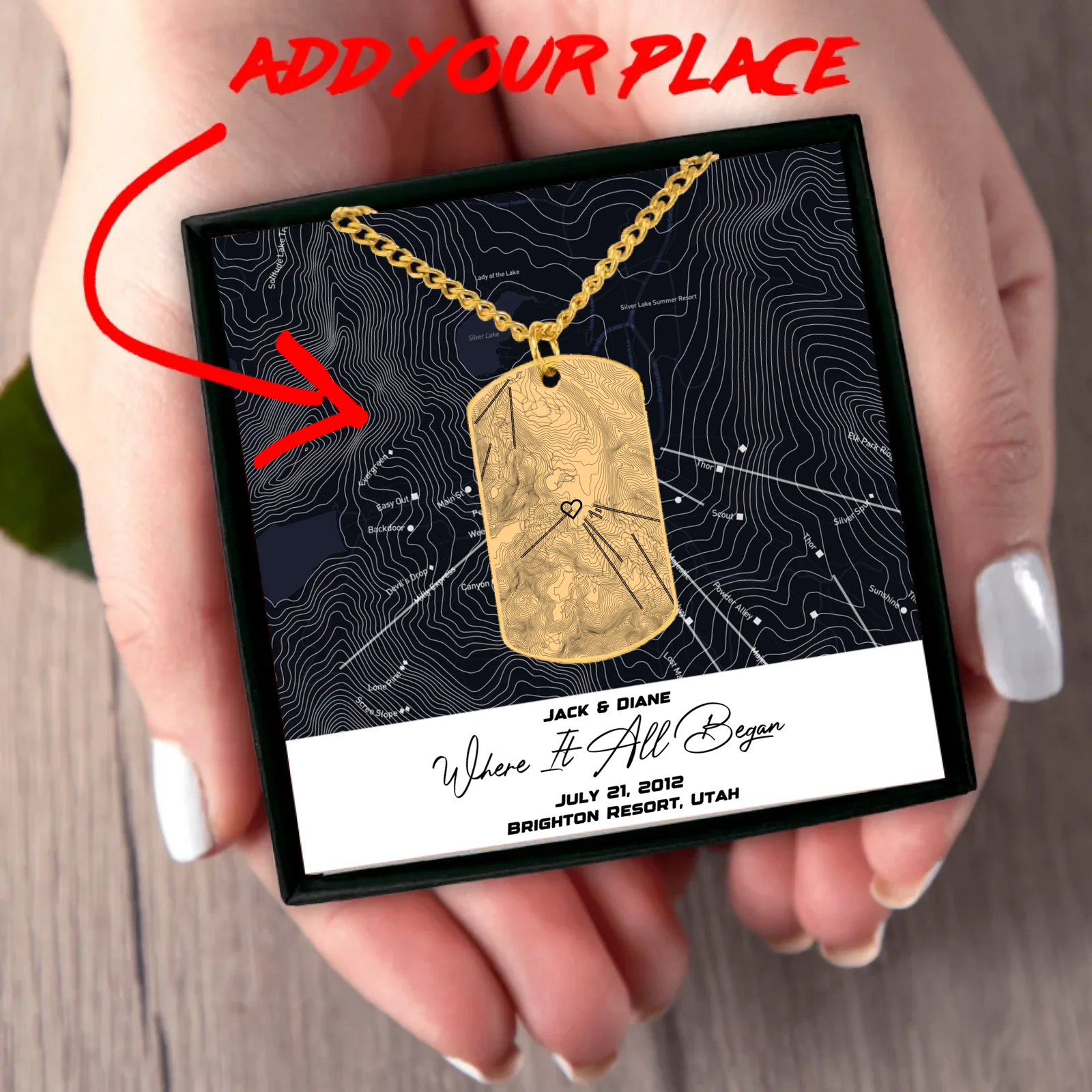 Dog Tag Necklace Mask for Mockups_Gold