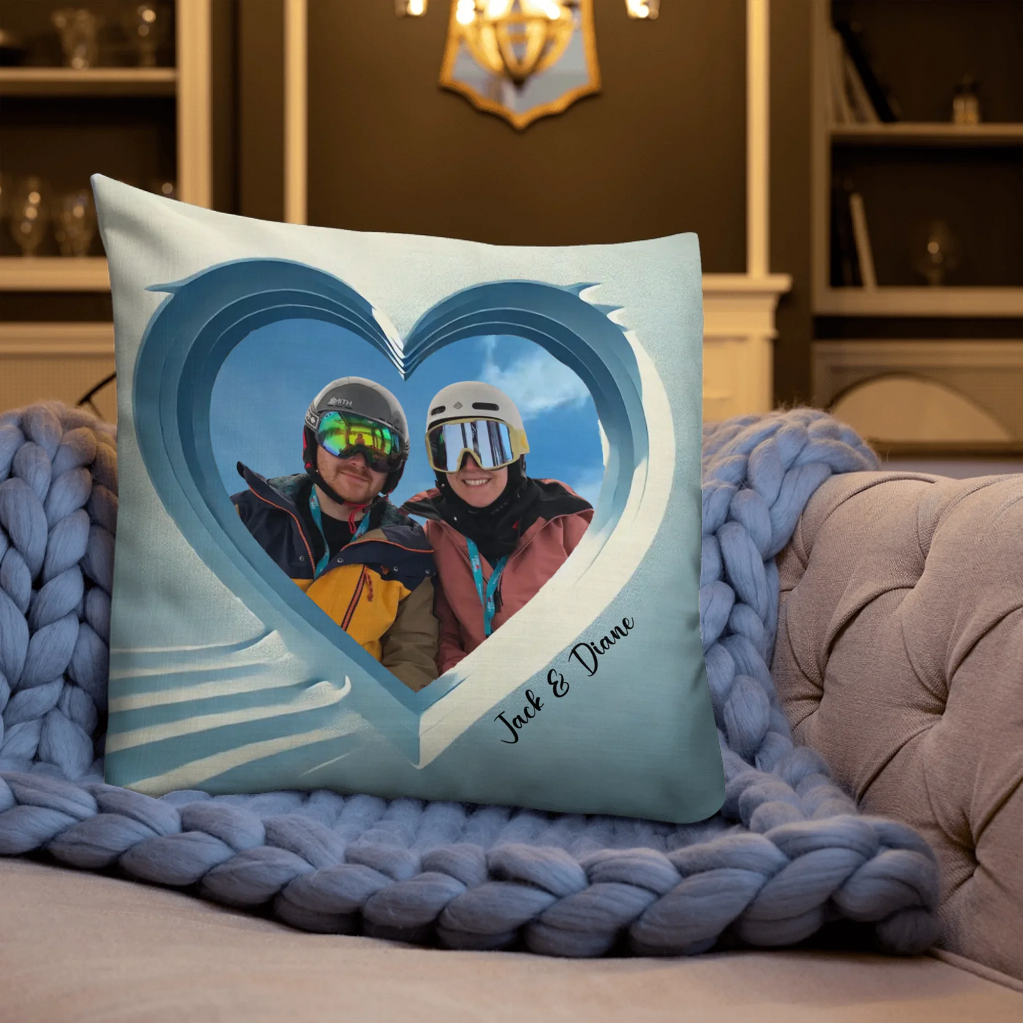 Snow Heart Pillow