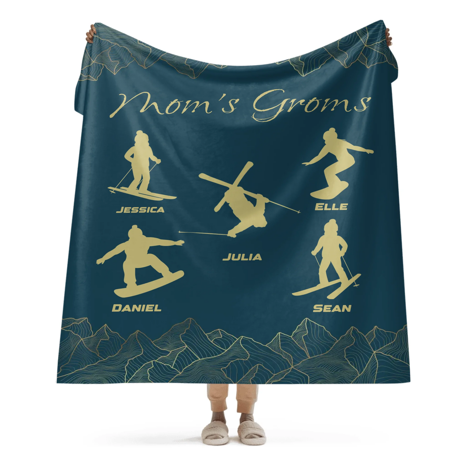 Mom's Groms Blanket - 5 Children