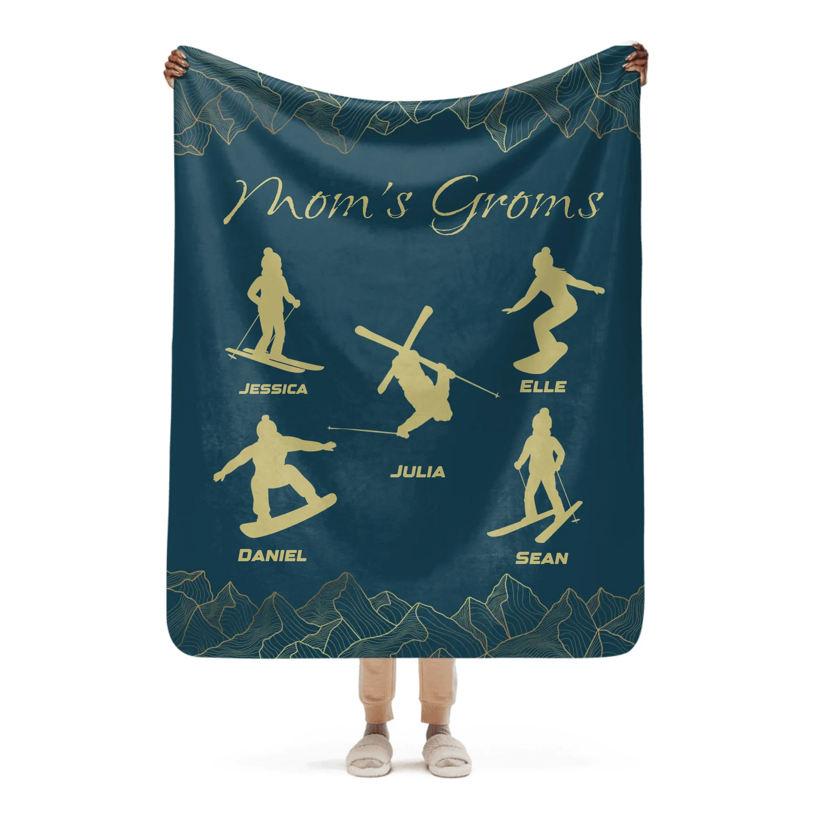 Mom's Groms Blanket - 5 Children