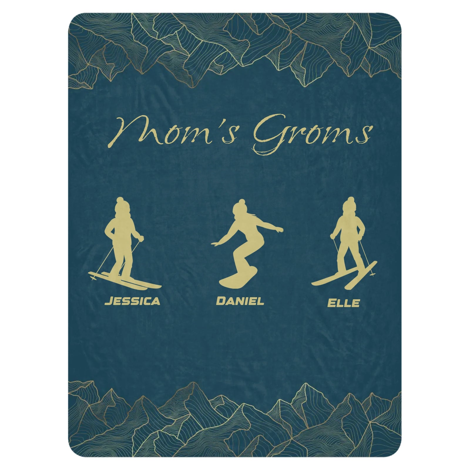 Mom's Groms Blanket - 3 Children