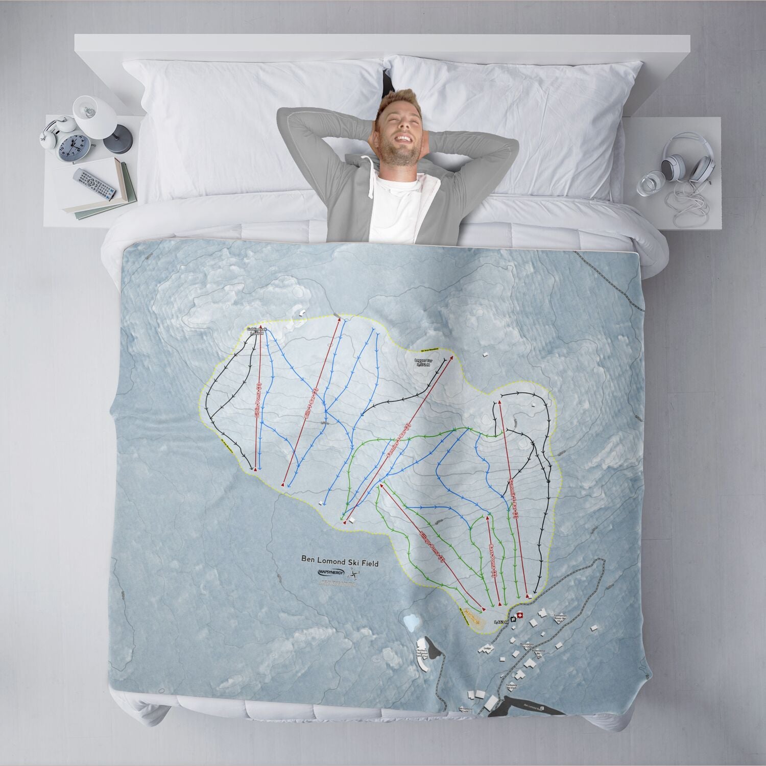 Ben Lomond Ski Resort Australia Ski Resort Map XL Blanket