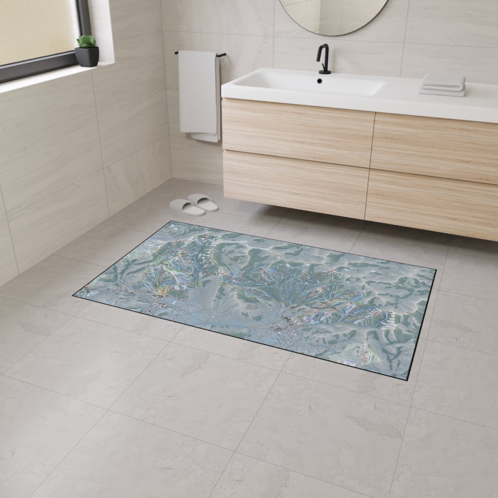 Park City, Utah Ski Resort Map Heavy Duty Floor Mat