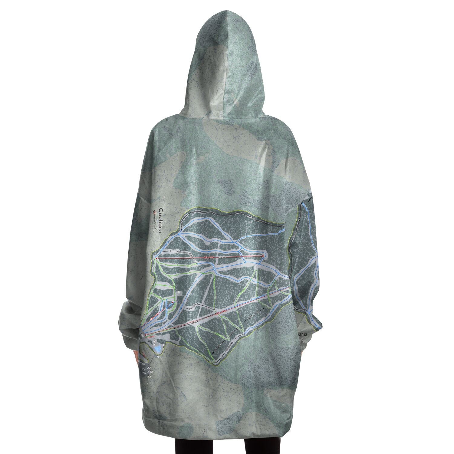 Cuchara, Colorado Ski Trail Map - Snug Hoodie