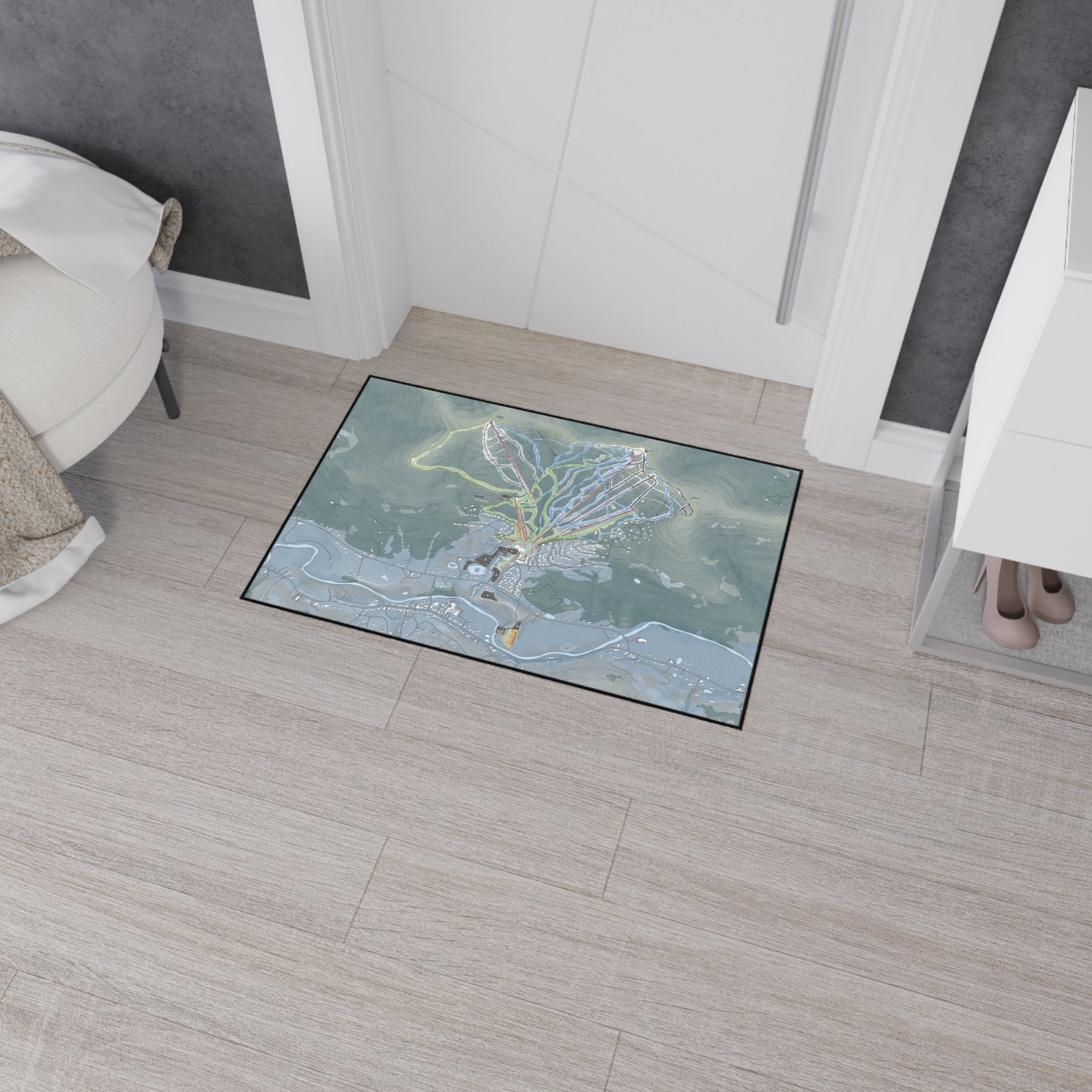 Windham Mountain, New York Ski Resort Map Heavy Duty Floor Mat