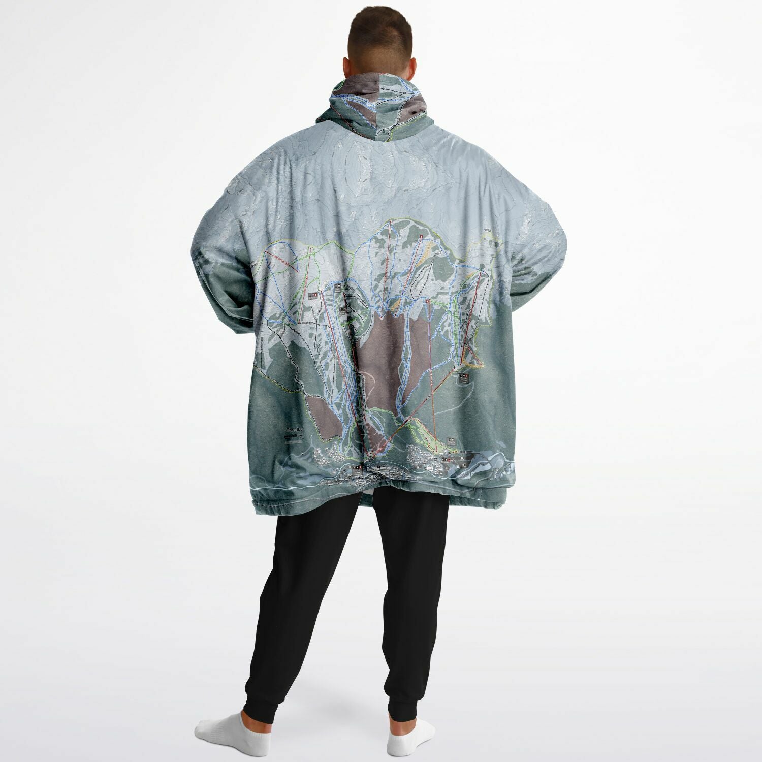 Thredbo, Australia Ski Trail Map - Snug Hoodie