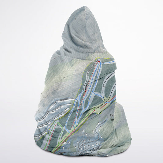 Massanutten, Virginia Ski Trail Map - Youth Hooded Blanket