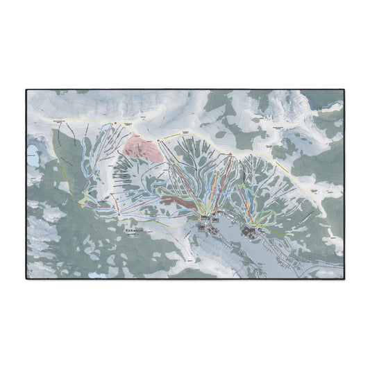 Kirkwood, California Ski Resort Map Heavy Duty Floor Mat