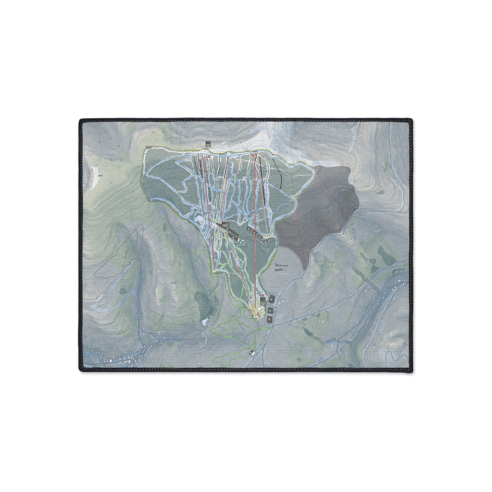 Belleayre, New York Ski Resort Map Heavy Duty Floor Mat
